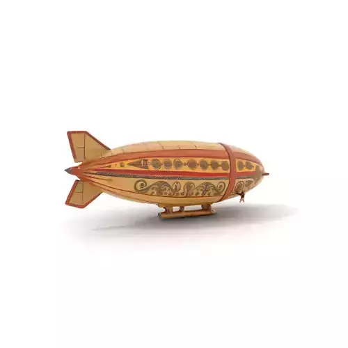 Steampunk Airship model pack Low-poly 3D model