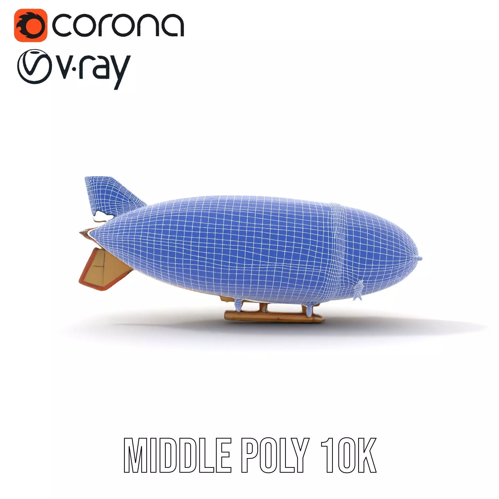 Steampunk Airship model pack Low-poly 3D model_24