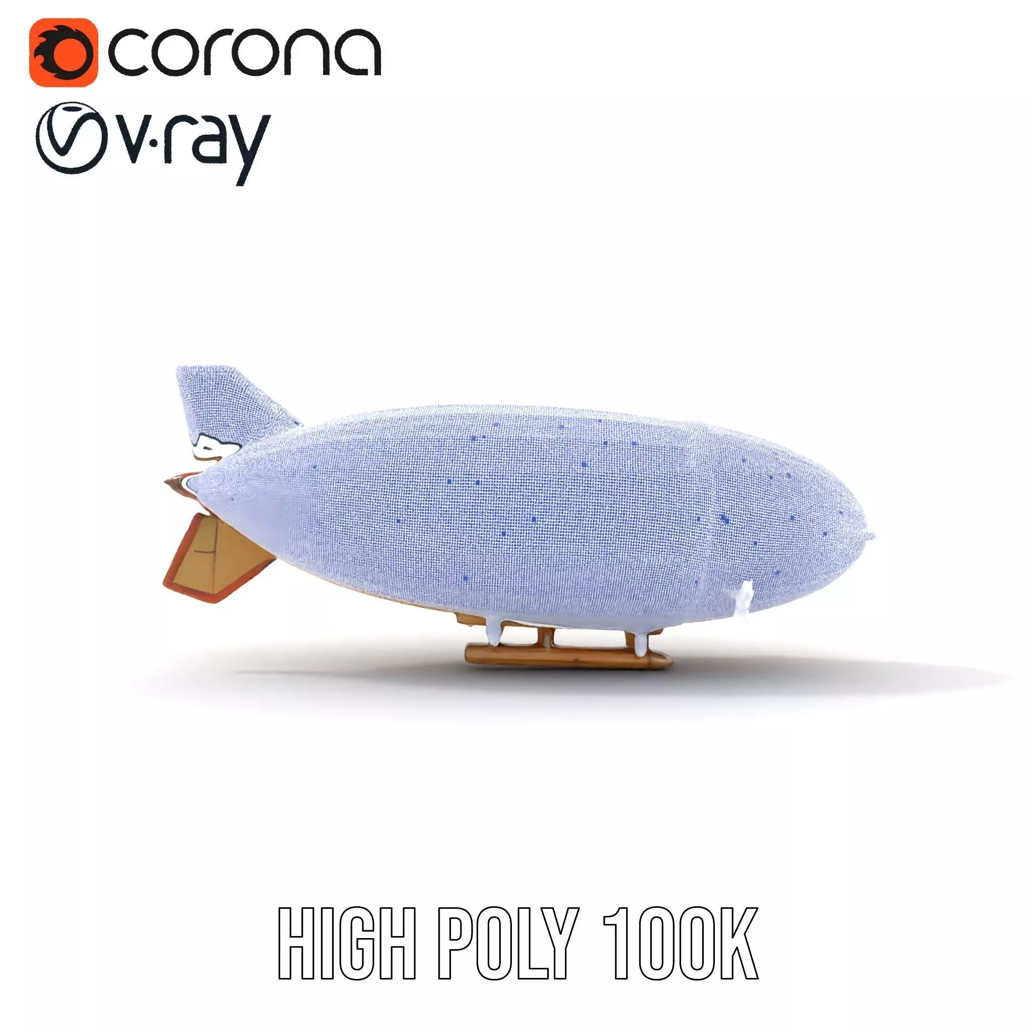 Steampunk Airship model pack Low-poly 3D model_32