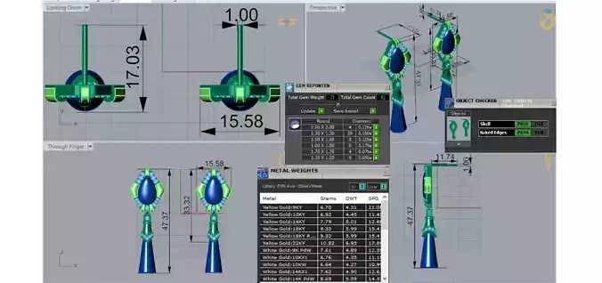 Luxury Coral and Diamond stl 3dm Earrings je0128
