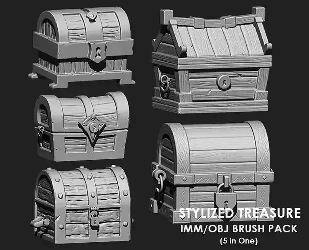 Stylized Treasure IMM Brush Pack 5 in One