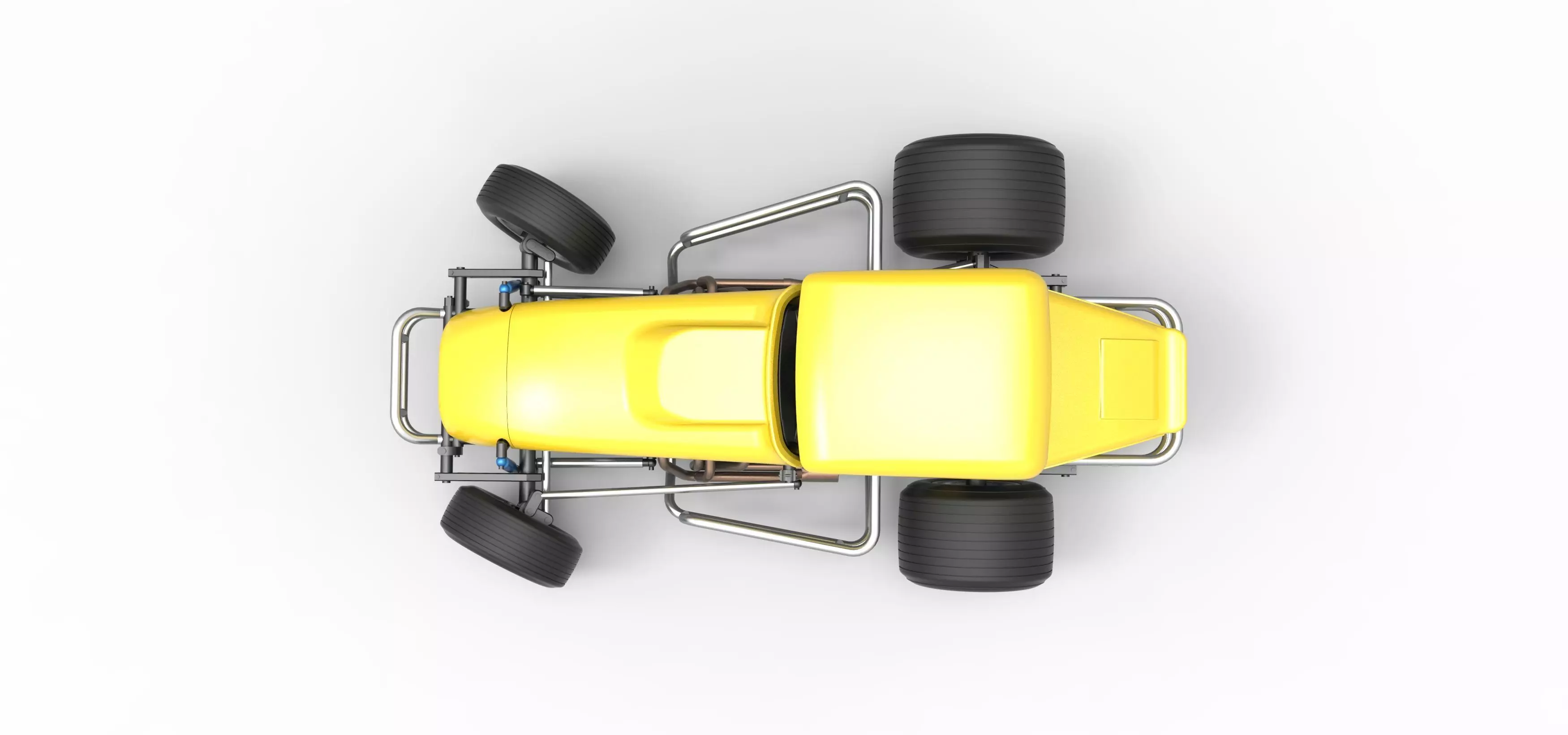 Vintage Sprint car while turning Version 2 Scale 1 to 25 3D print model_9