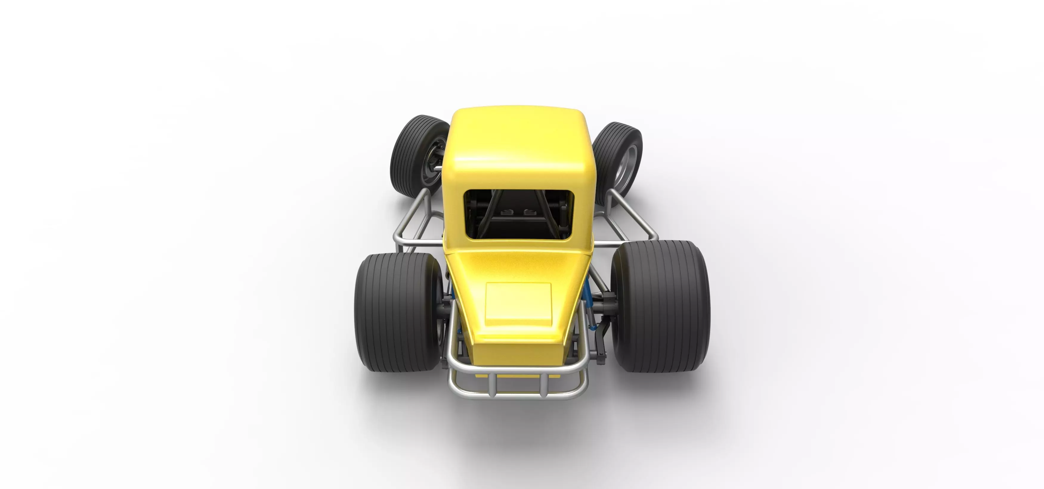 Vintage Sprint car while turning Version 2 Scale 1 to 25 3D print model_15