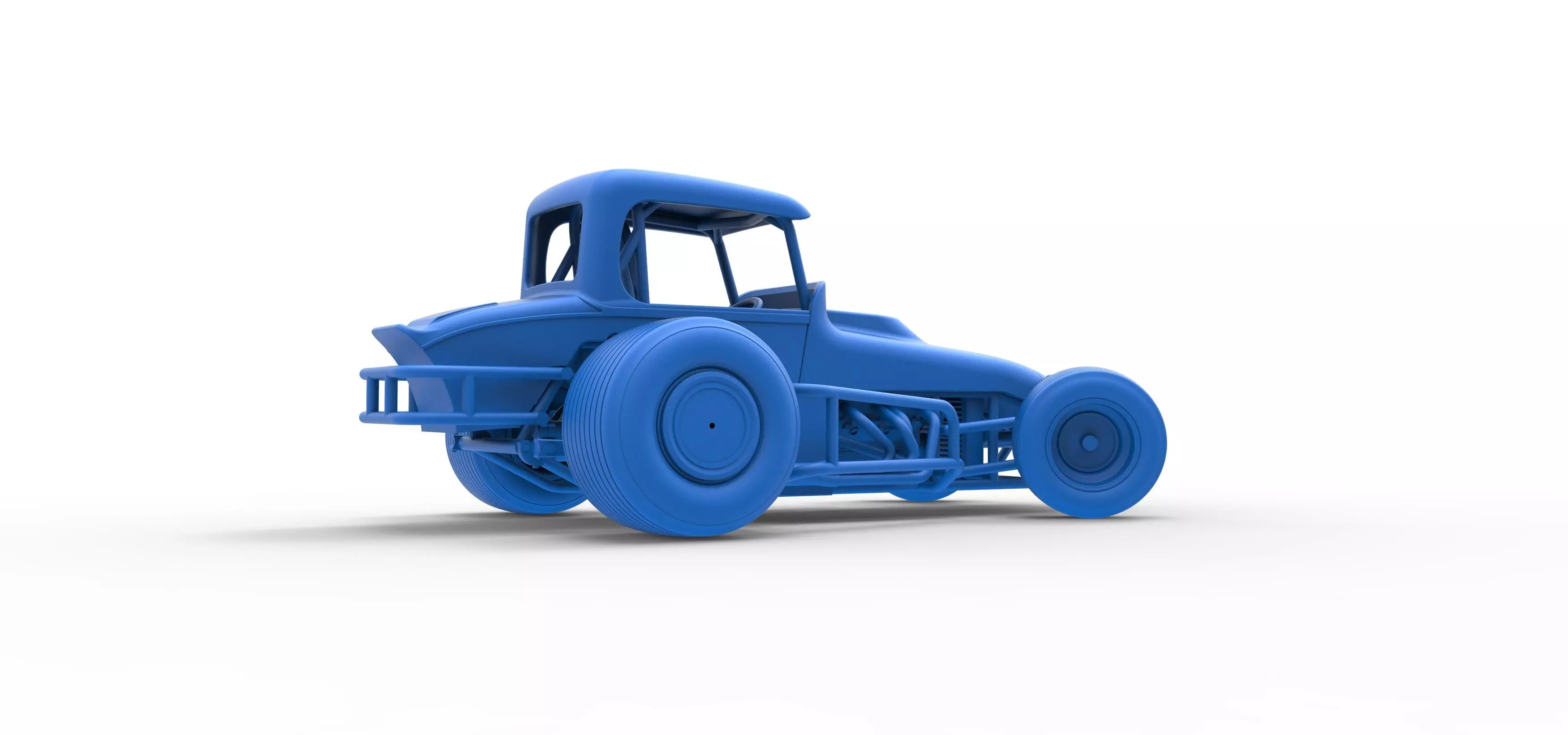 Vintage Sprint car while turning Version 2 Scale 1 to 25 3D print model_44