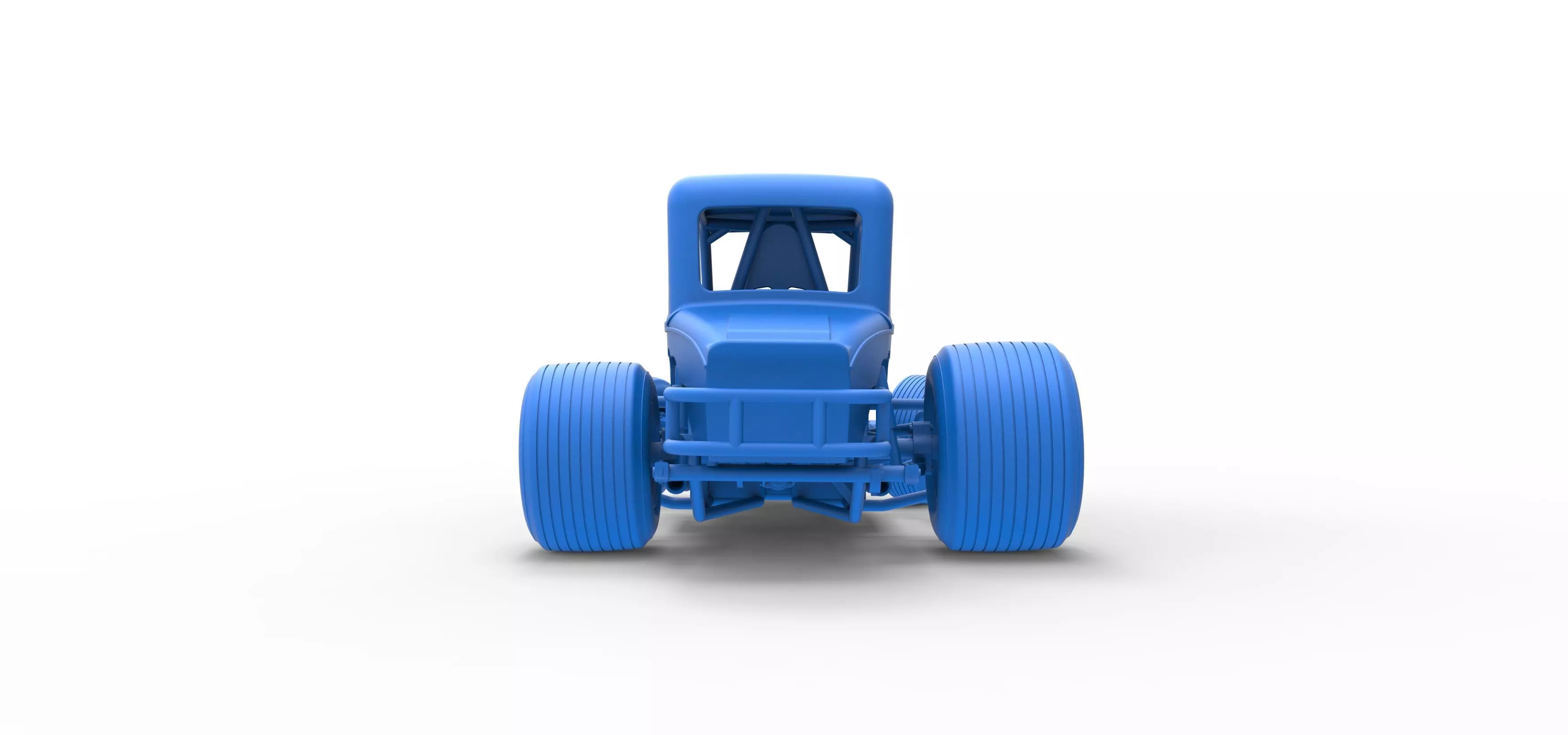 Vintage Sprint car while turning Version 2 Scale 1 to 25 3D print model_39