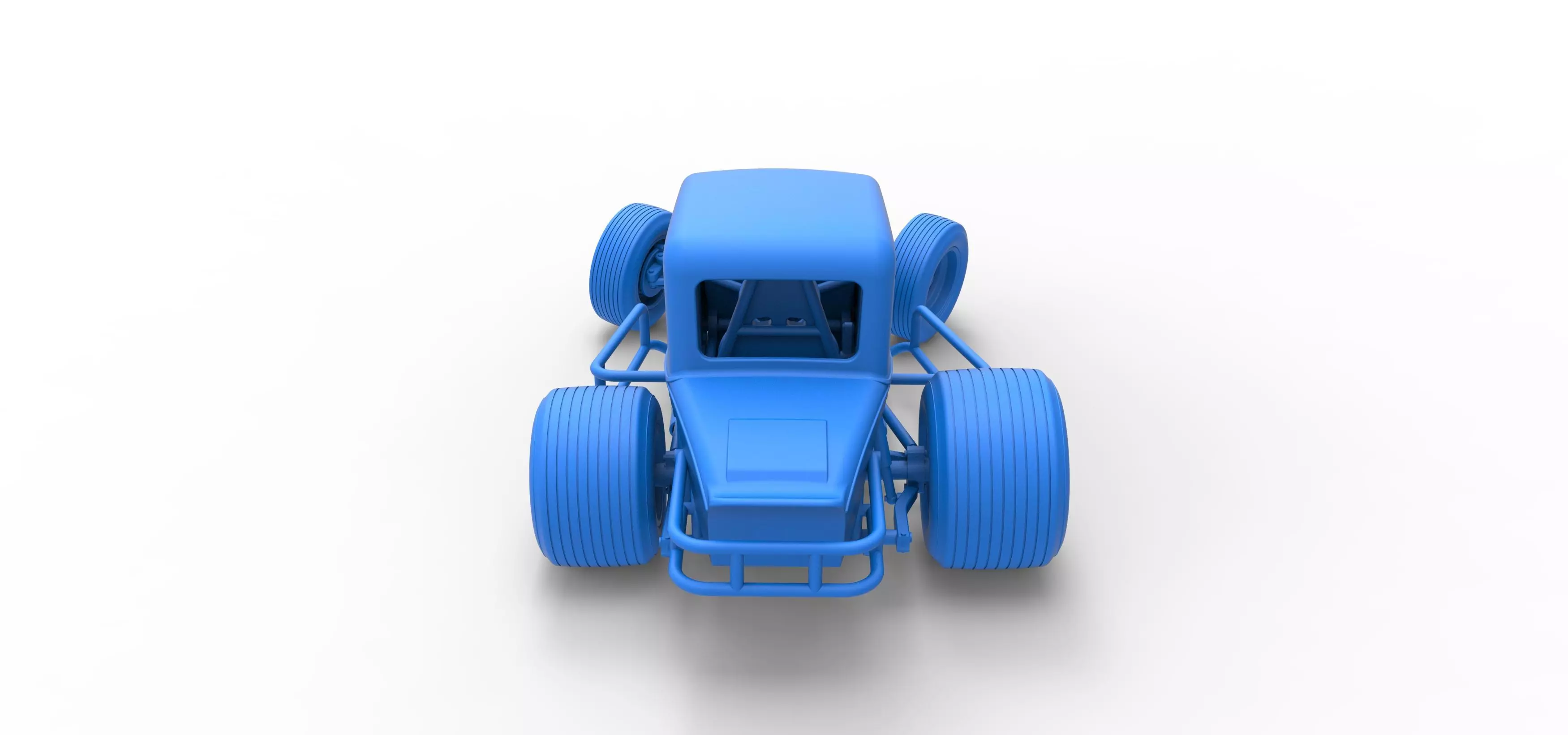 Vintage Sprint car while turning Version 2 Scale 1 to 25 3D print model_40