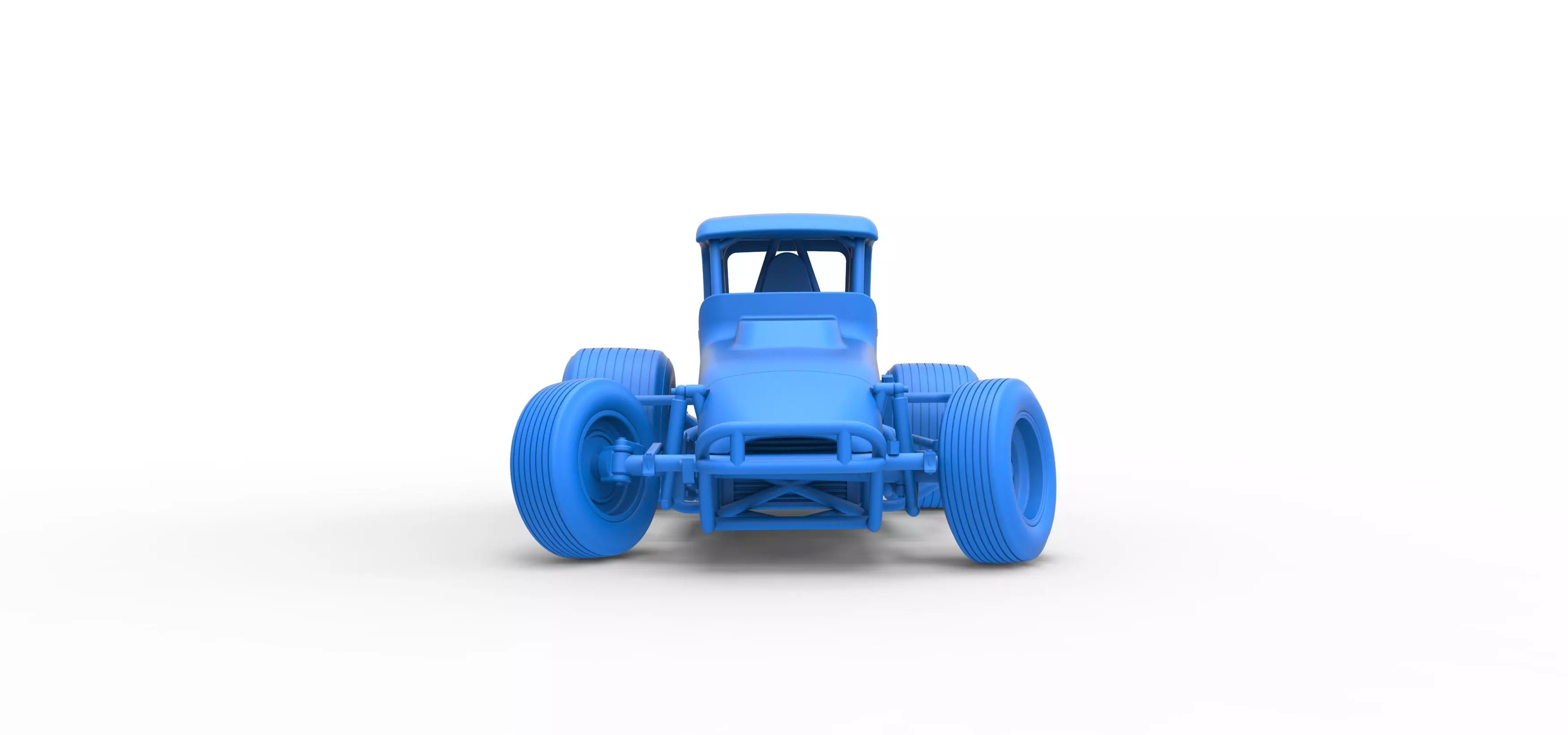 Vintage Sprint car while turning Version 2 Scale 1 to 25 3D print model_30