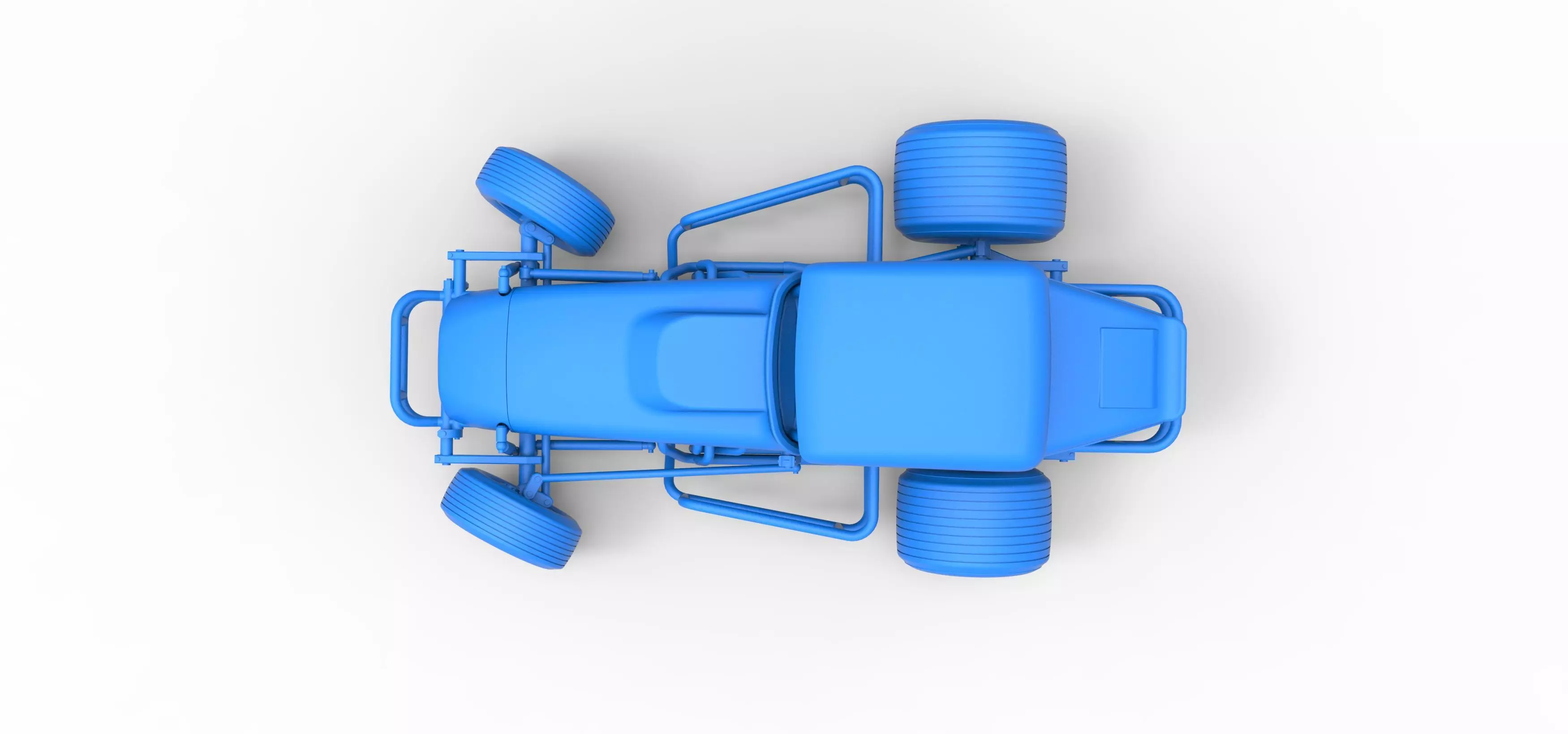 Vintage Sprint car while turning Version 2 Scale 1 to 25 3D print model_34