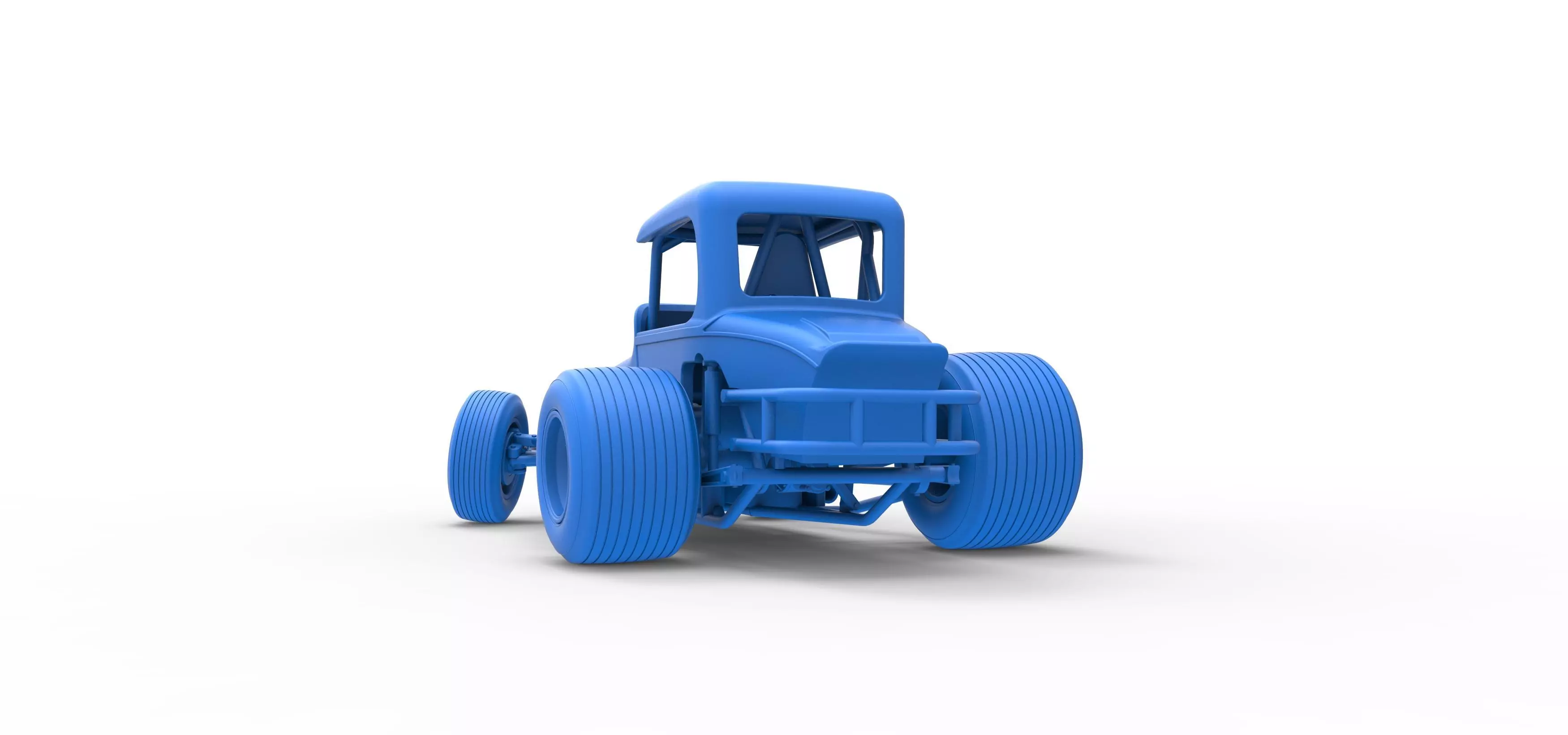 Vintage Sprint car while turning Version 2 Scale 1 to 25 3D print model_38