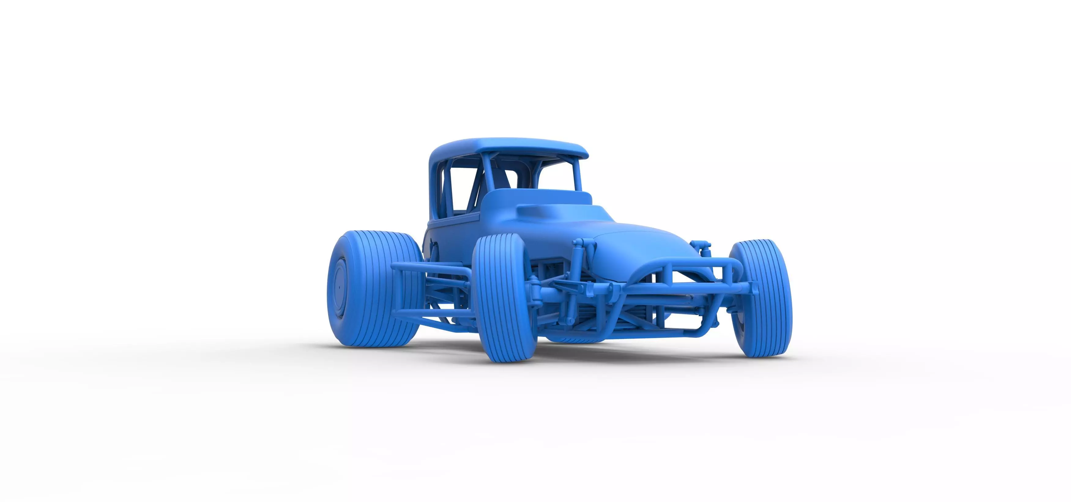 Vintage Sprint car while turning Version 2 Scale 1 to 25 3D print model_50