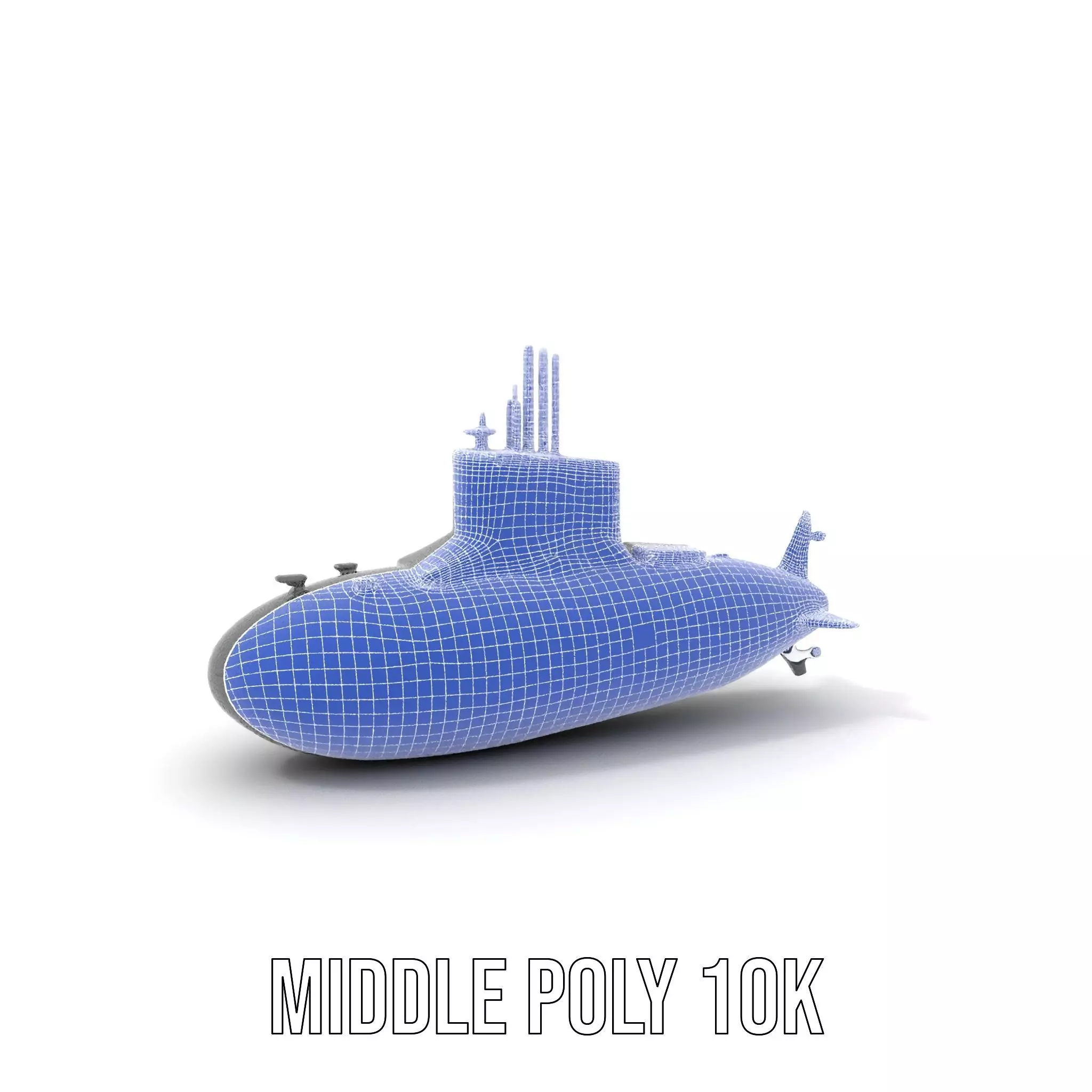 Stealth Submarine Black model pack Low-poly 3D model_22