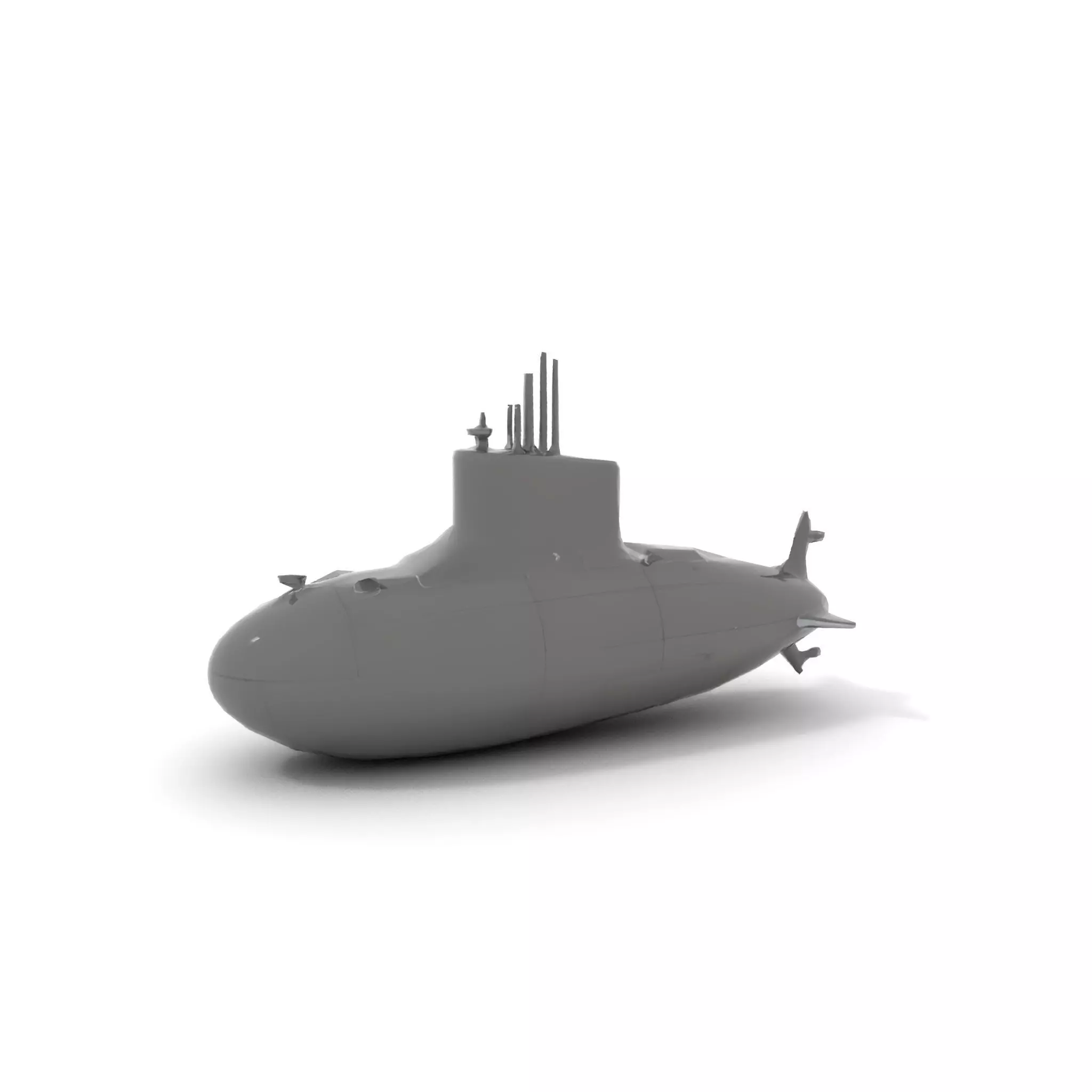 Stealth Submarine Black model pack Low-poly 3D model_7