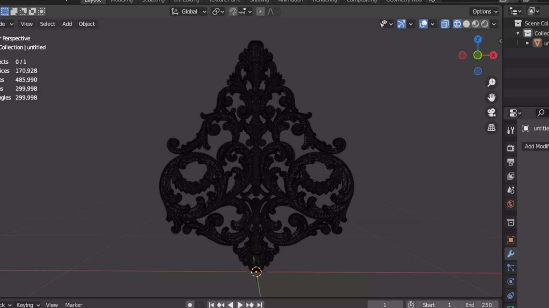 carved classic decorative ornament cnc 3d printing stl 58 3D model_6