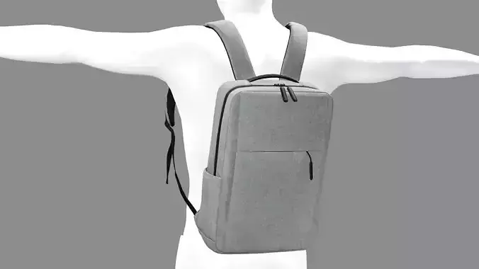 Backpack Camping Handle bag 09 Low-Poly 3D Model