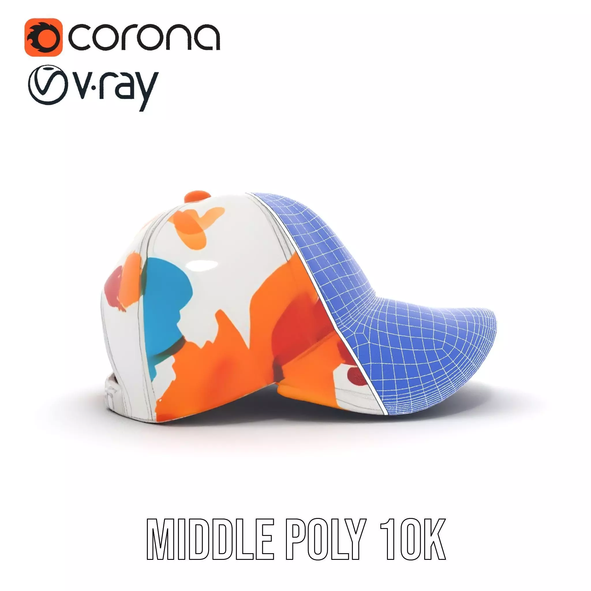 Color Splash Cap model pack Low-poly 3D model_18