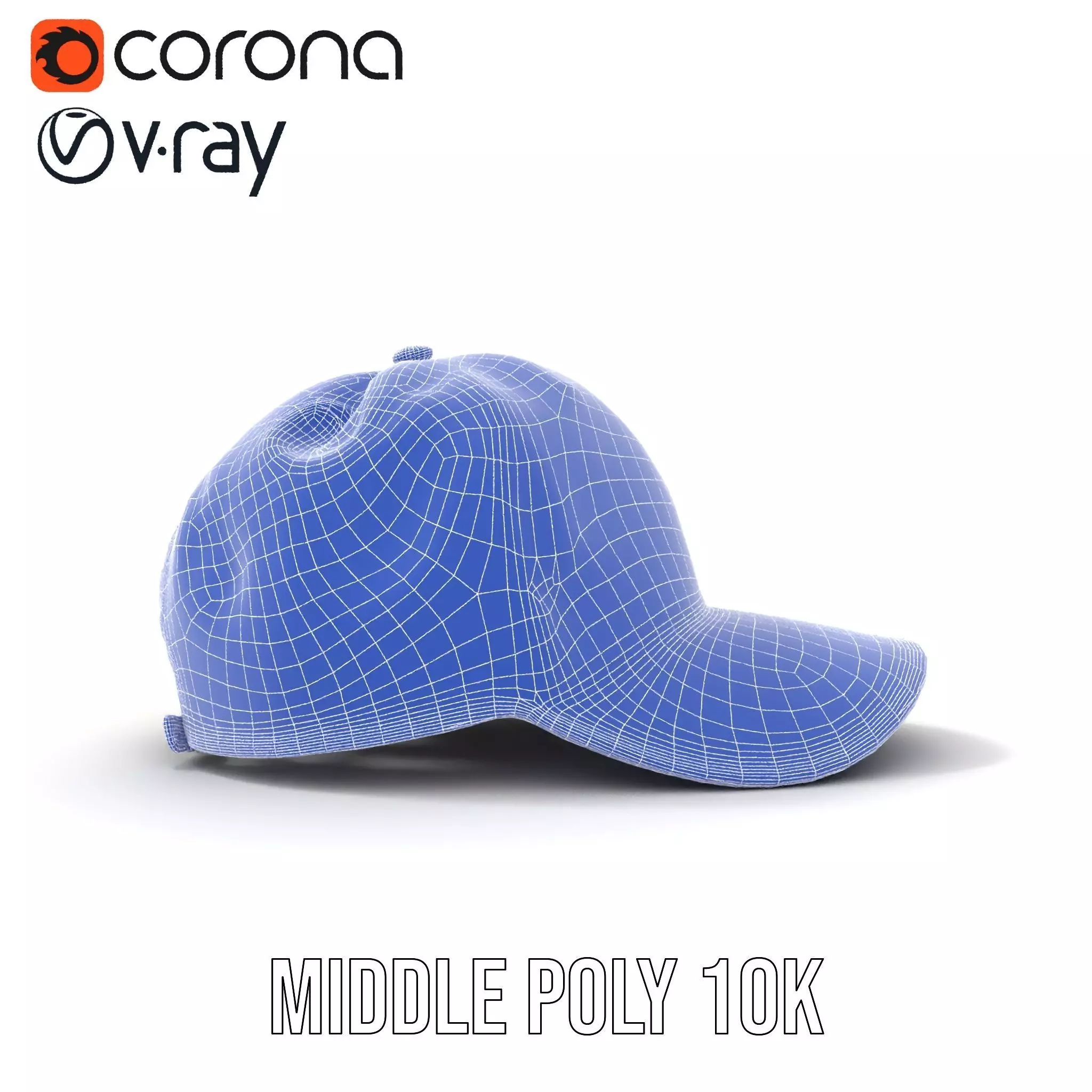 Iridescent Metallic Cap model pack Low-poly 3D model_24