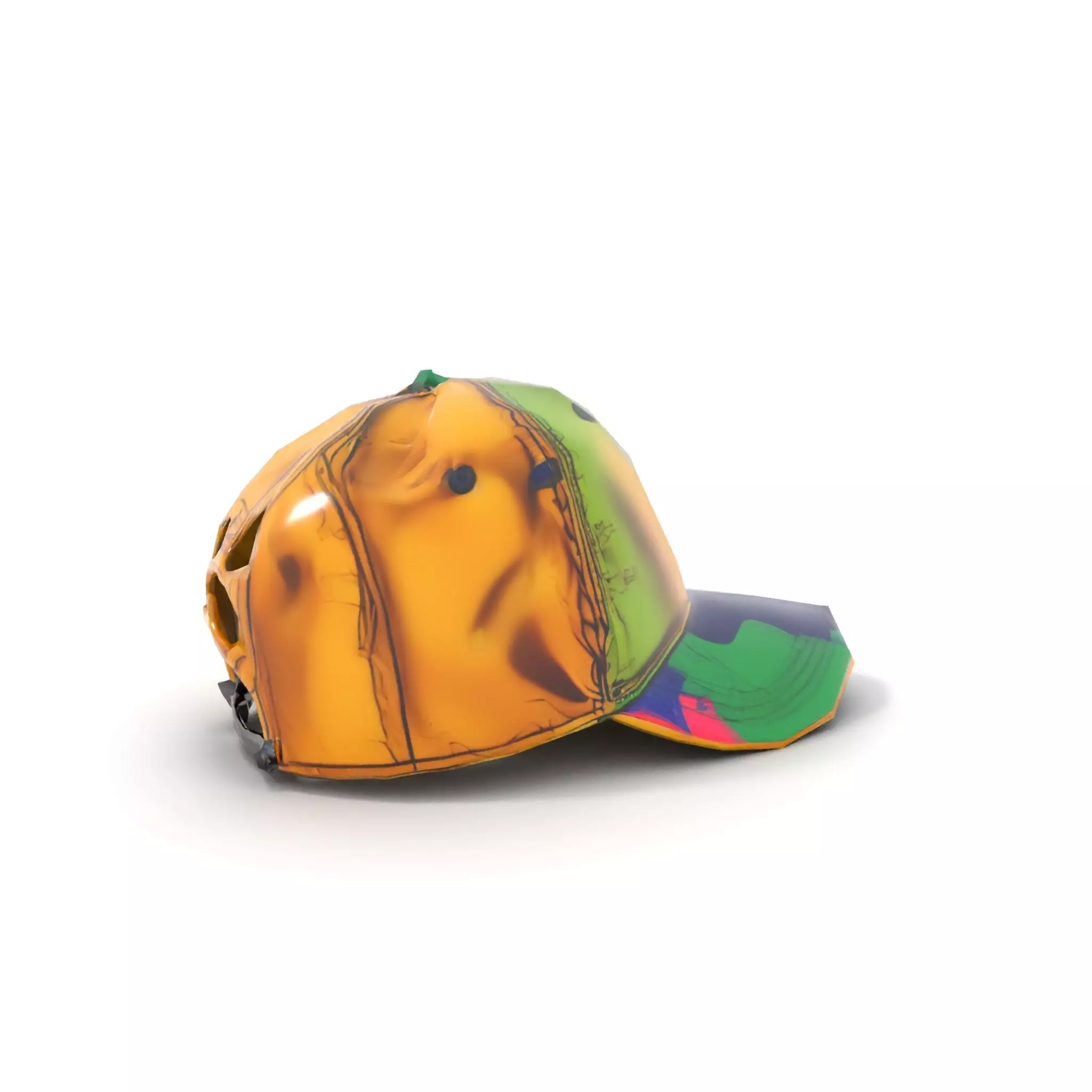 Iridescent Metallic Cap model pack Low-poly 3D model_16