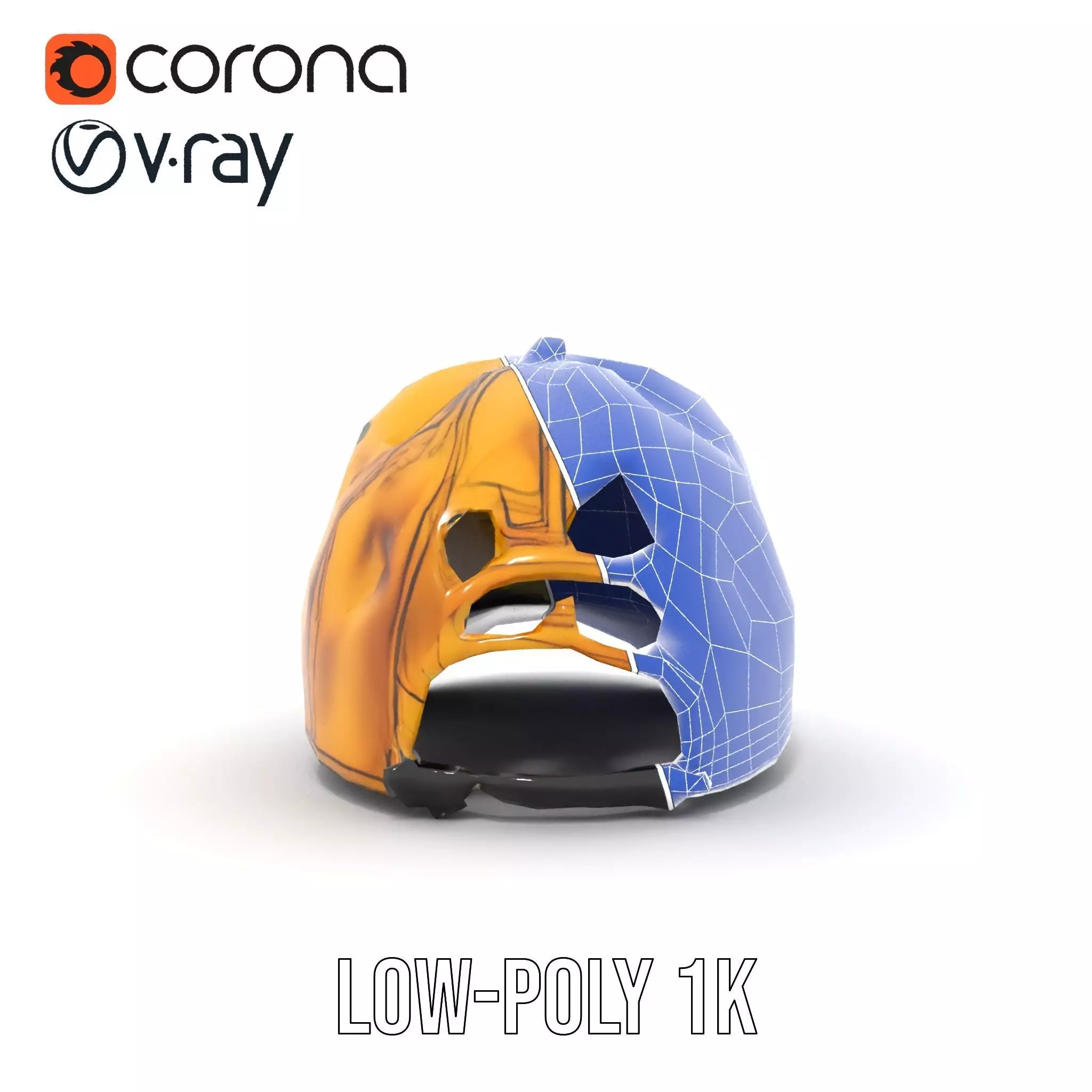 Iridescent Metallic Cap model pack Low-poly 3D model_22