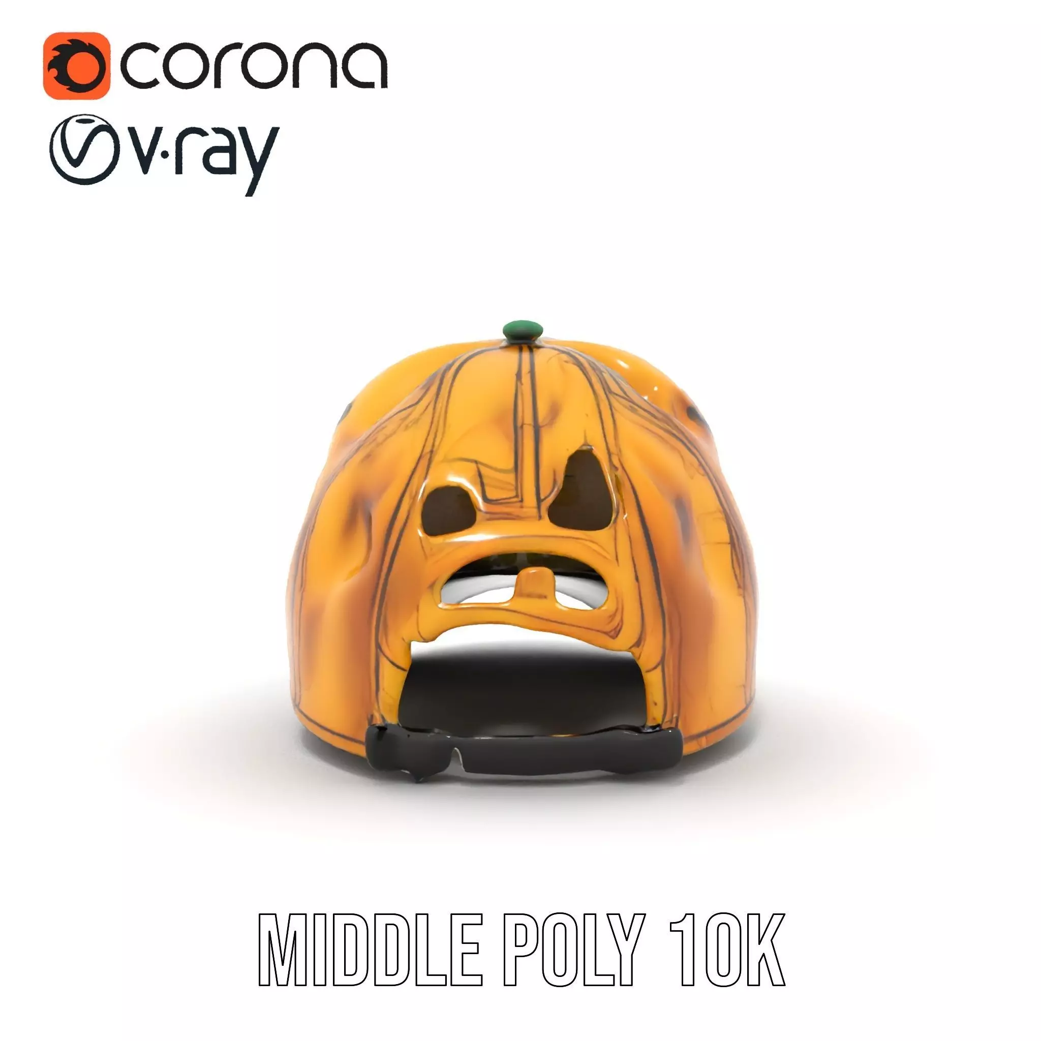 Iridescent Metallic Cap model pack Low-poly 3D model_15