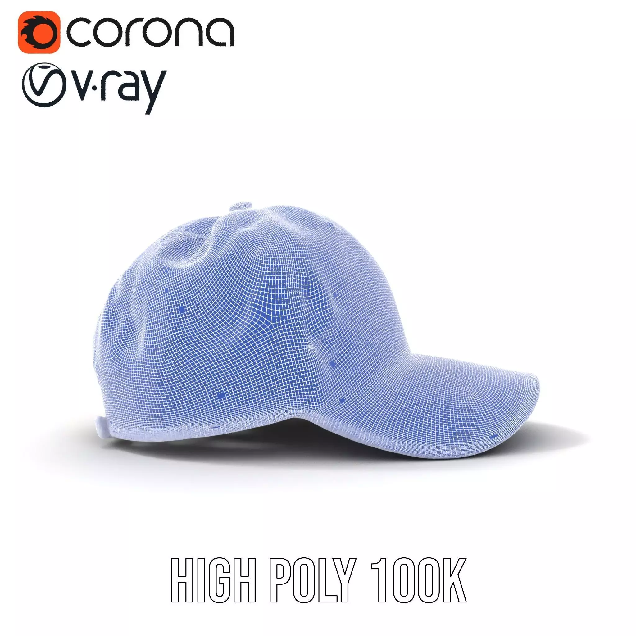 Iridescent Metallic Cap model pack Low-poly 3D model_33