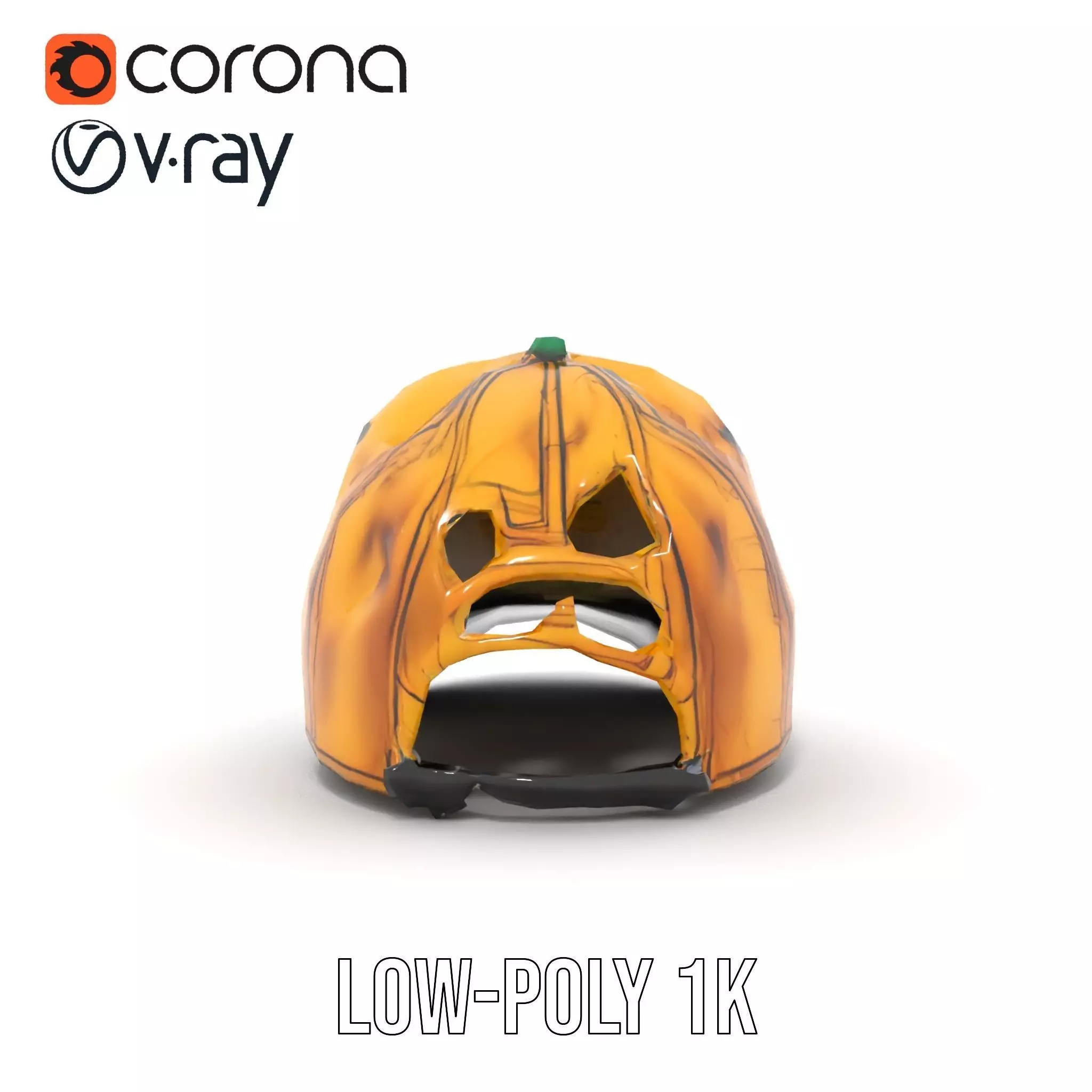 Iridescent Metallic Cap model pack Low-poly 3D model_12