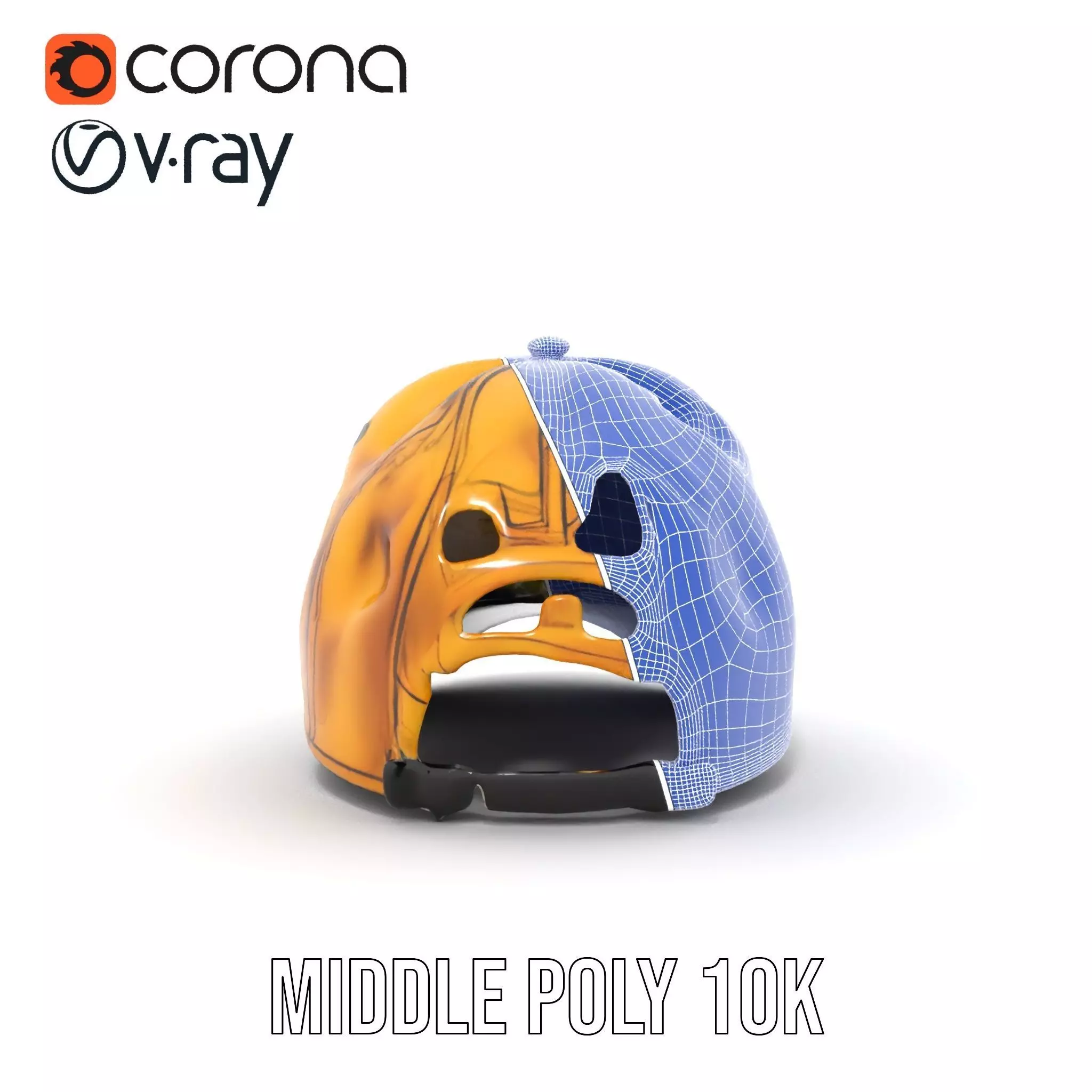 Iridescent Metallic Cap model pack Low-poly 3D model_29