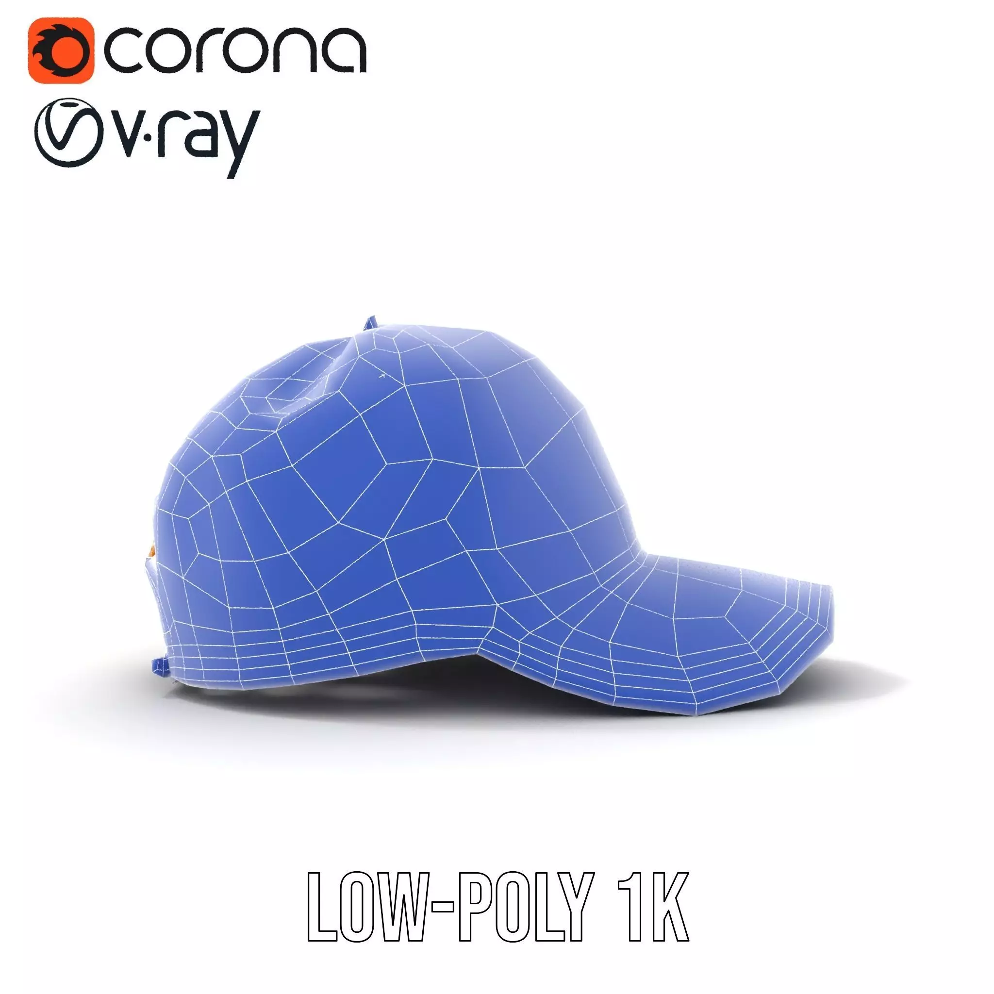 Iridescent Metallic Cap model pack Low-poly 3D model_30