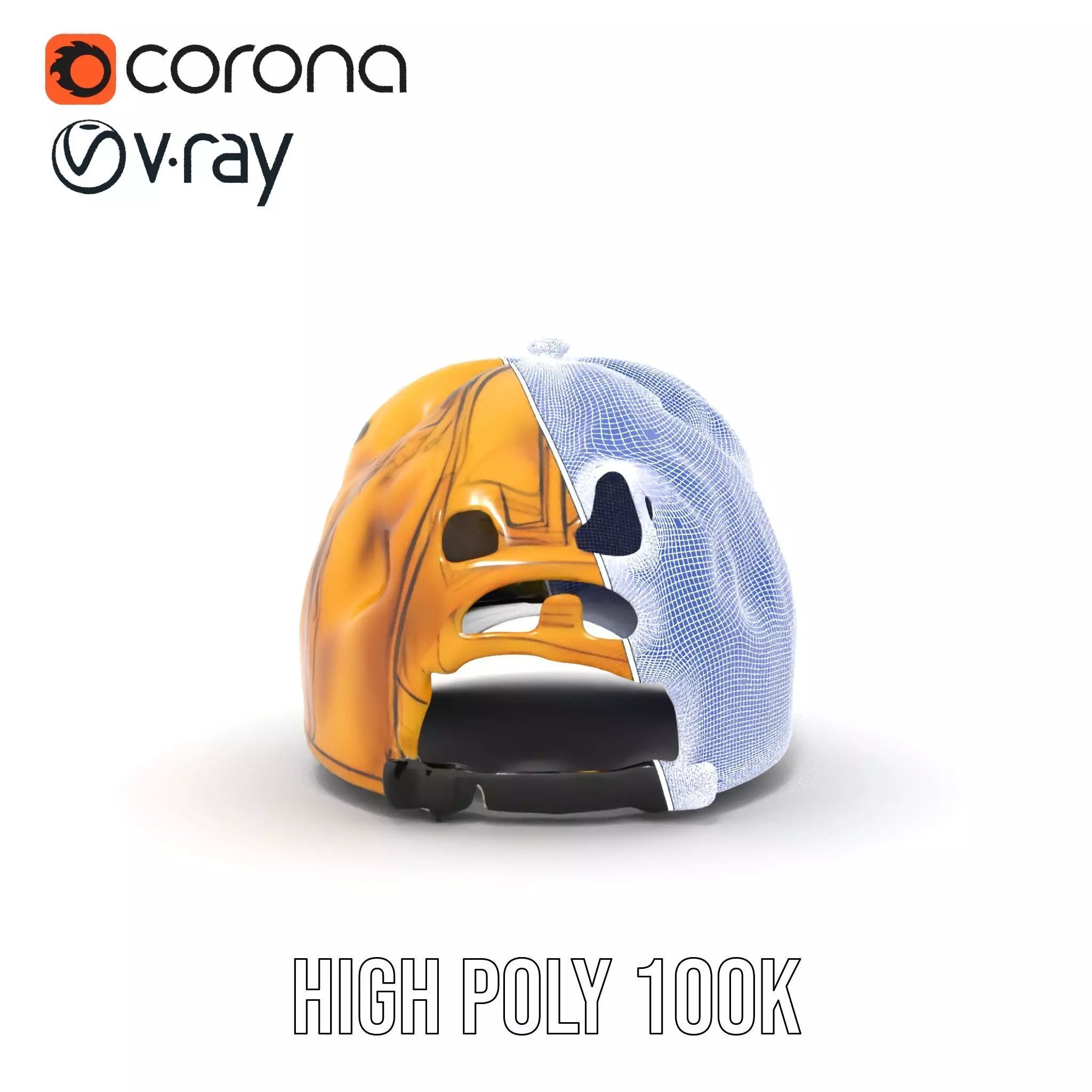 Iridescent Metallic Cap model pack Low-poly 3D model_34