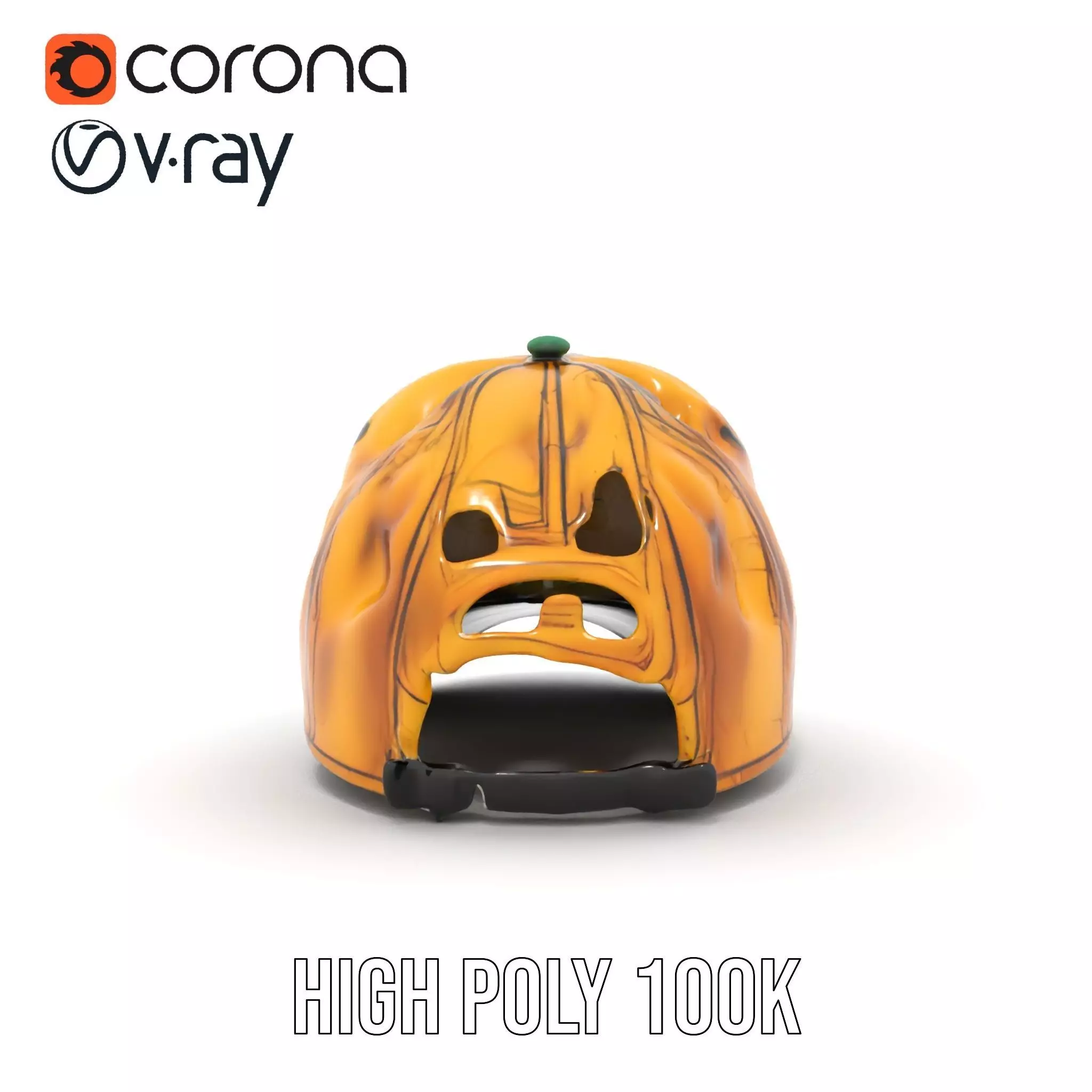 Iridescent Metallic Cap model pack Low-poly 3D model_31