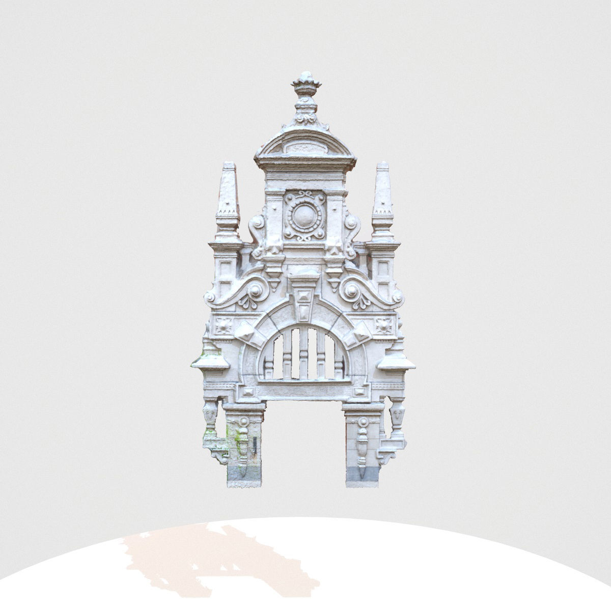 Design Architectural Door Head Low-poly 3D model_2