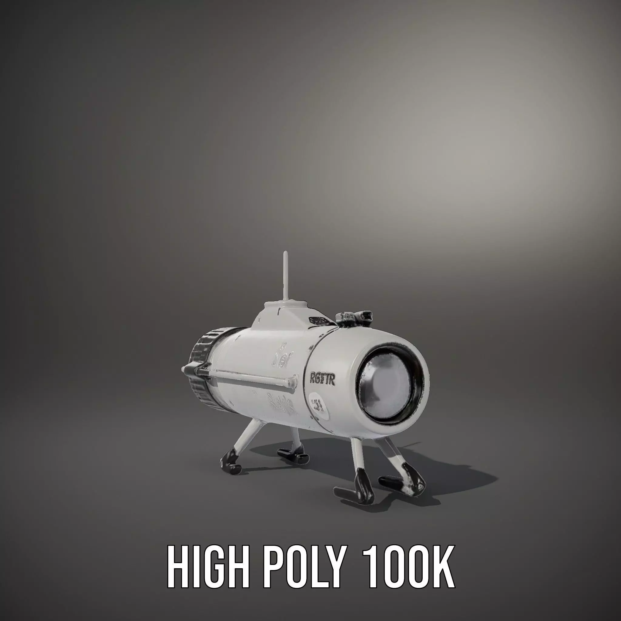 Sleek Silver Drone model pack Low-poly 3D model_10