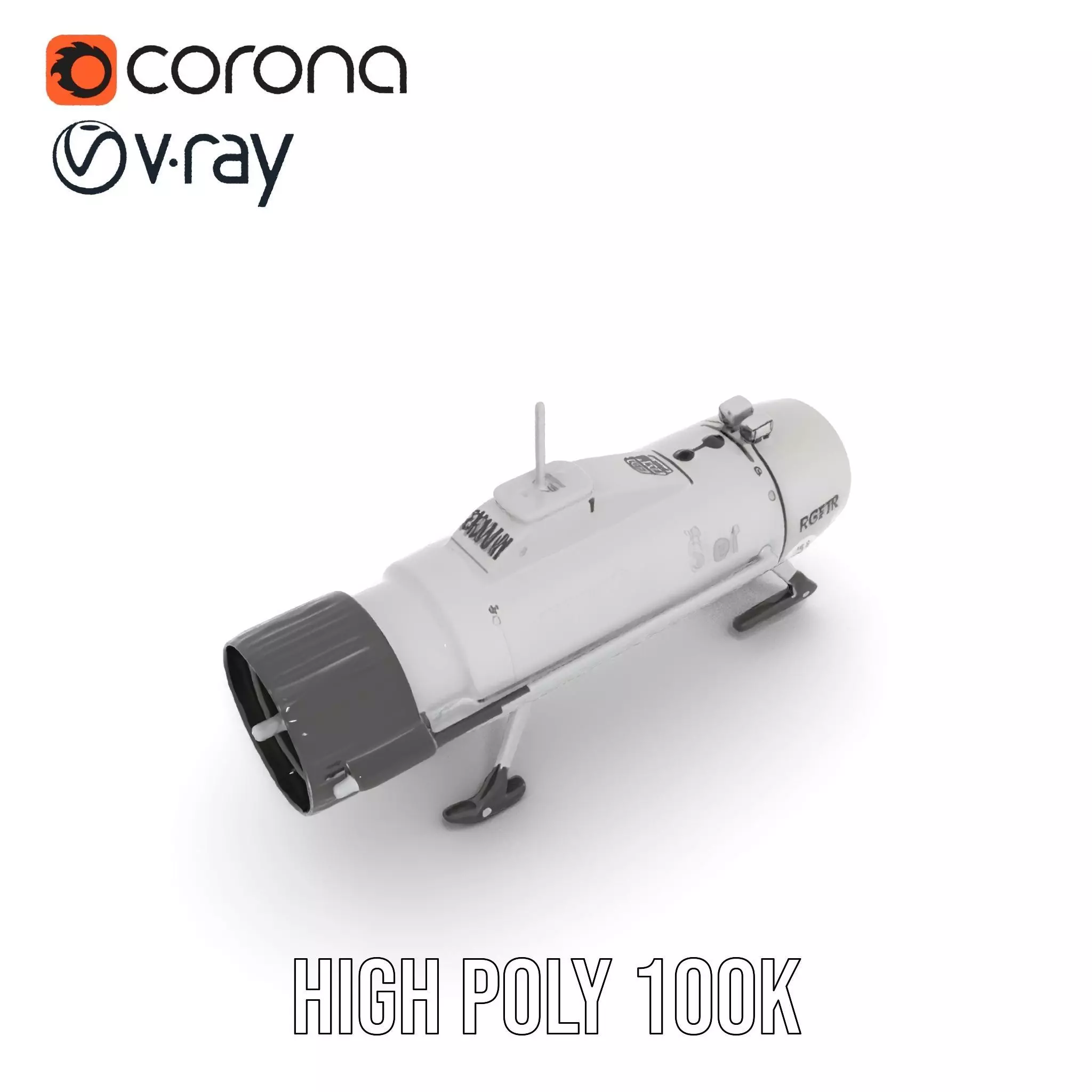 Sleek Silver Drone model pack Low-poly 3D model_15