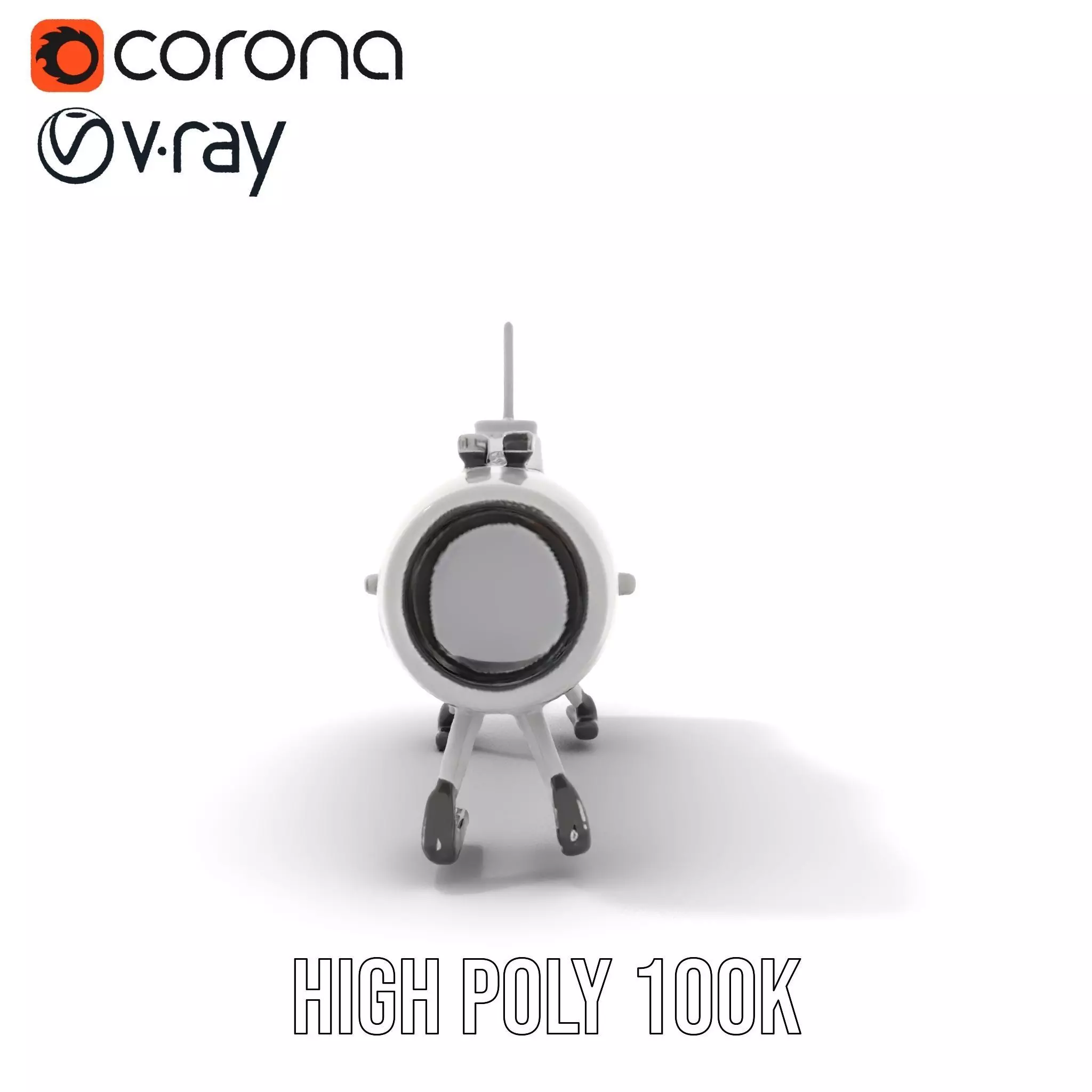 Sleek Silver Drone model pack Low-poly 3D model_21