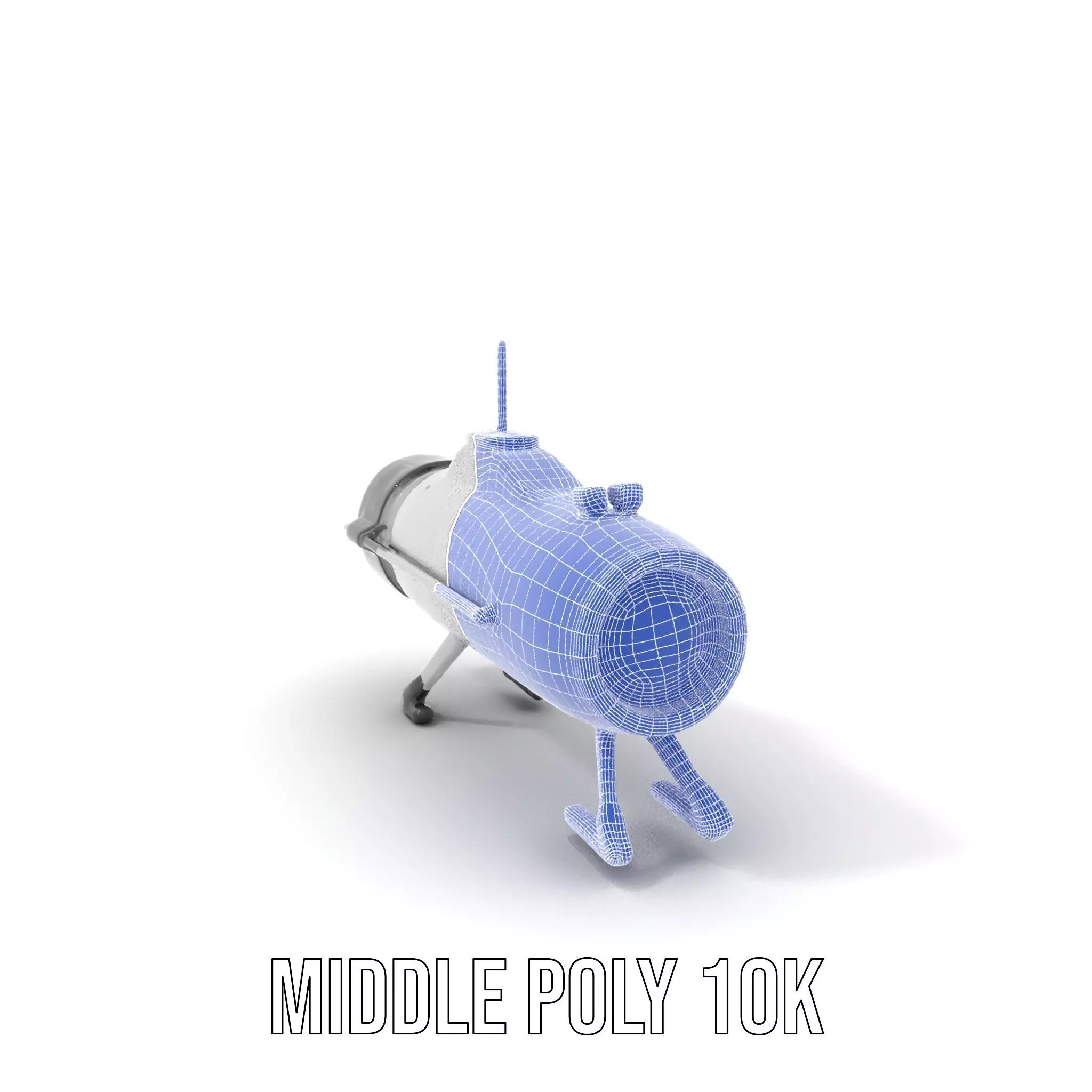 Sleek Silver Drone model pack Low-poly 3D model_22