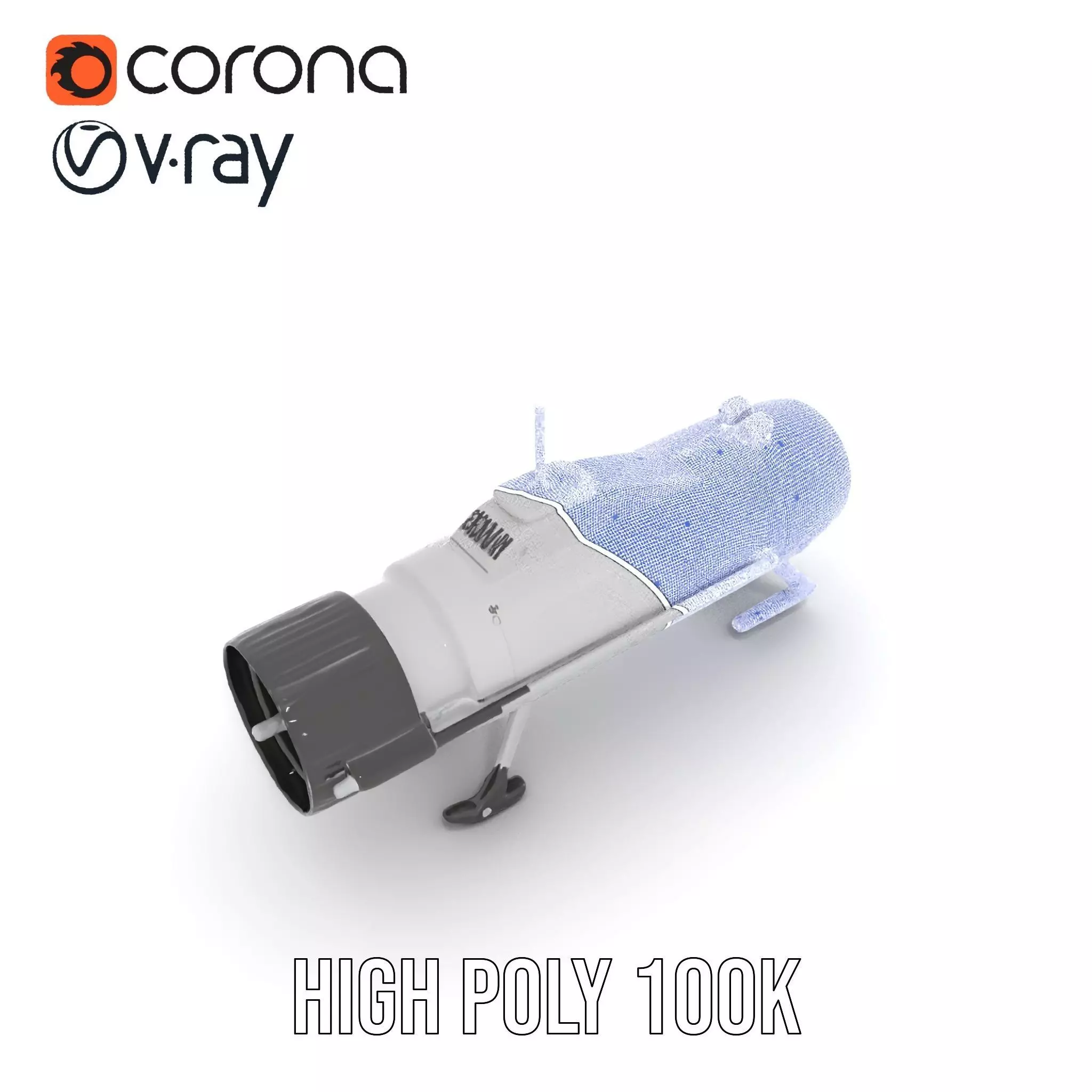 Sleek Silver Drone model pack Low-poly 3D model_29