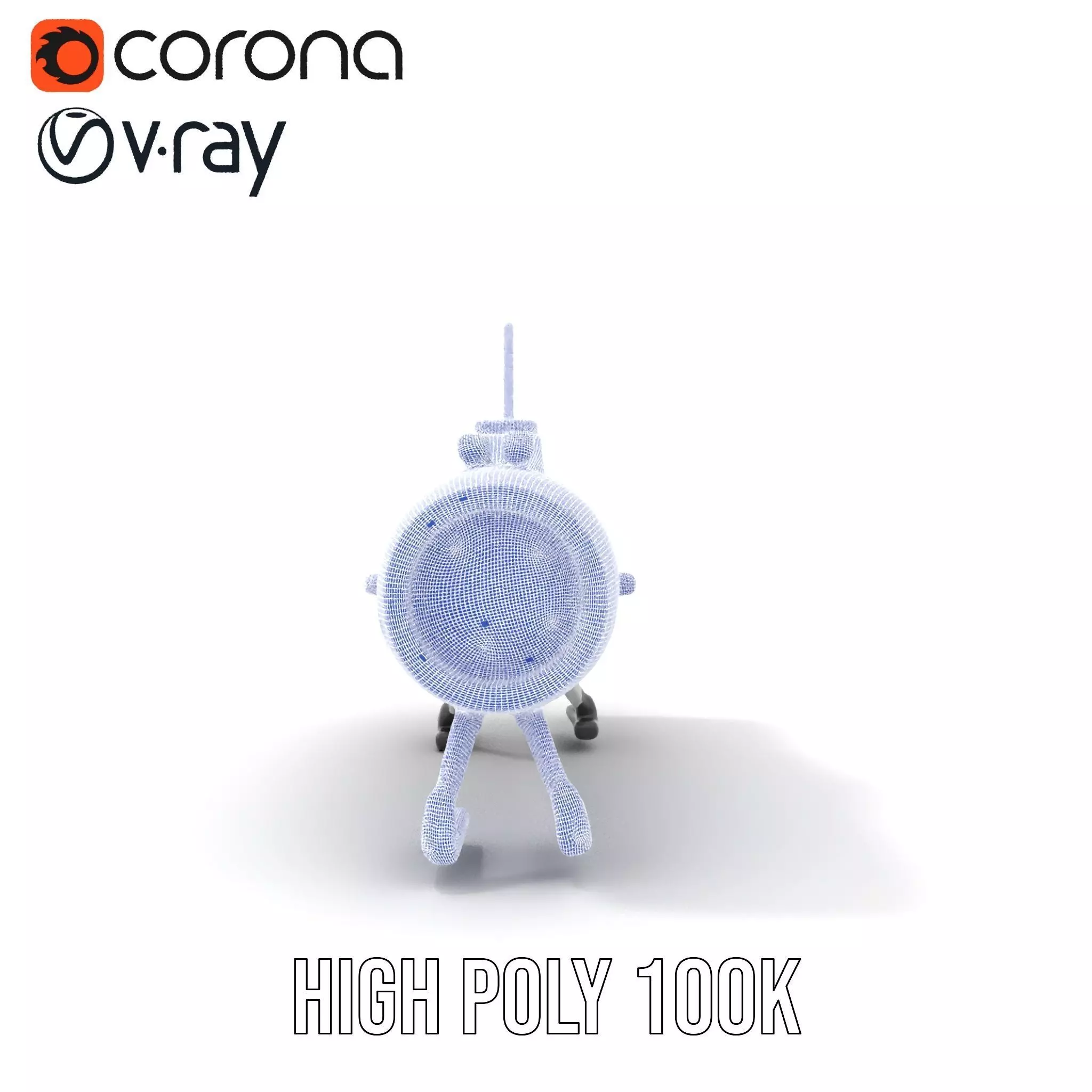 Sleek Silver Drone model pack Low-poly 3D model_33