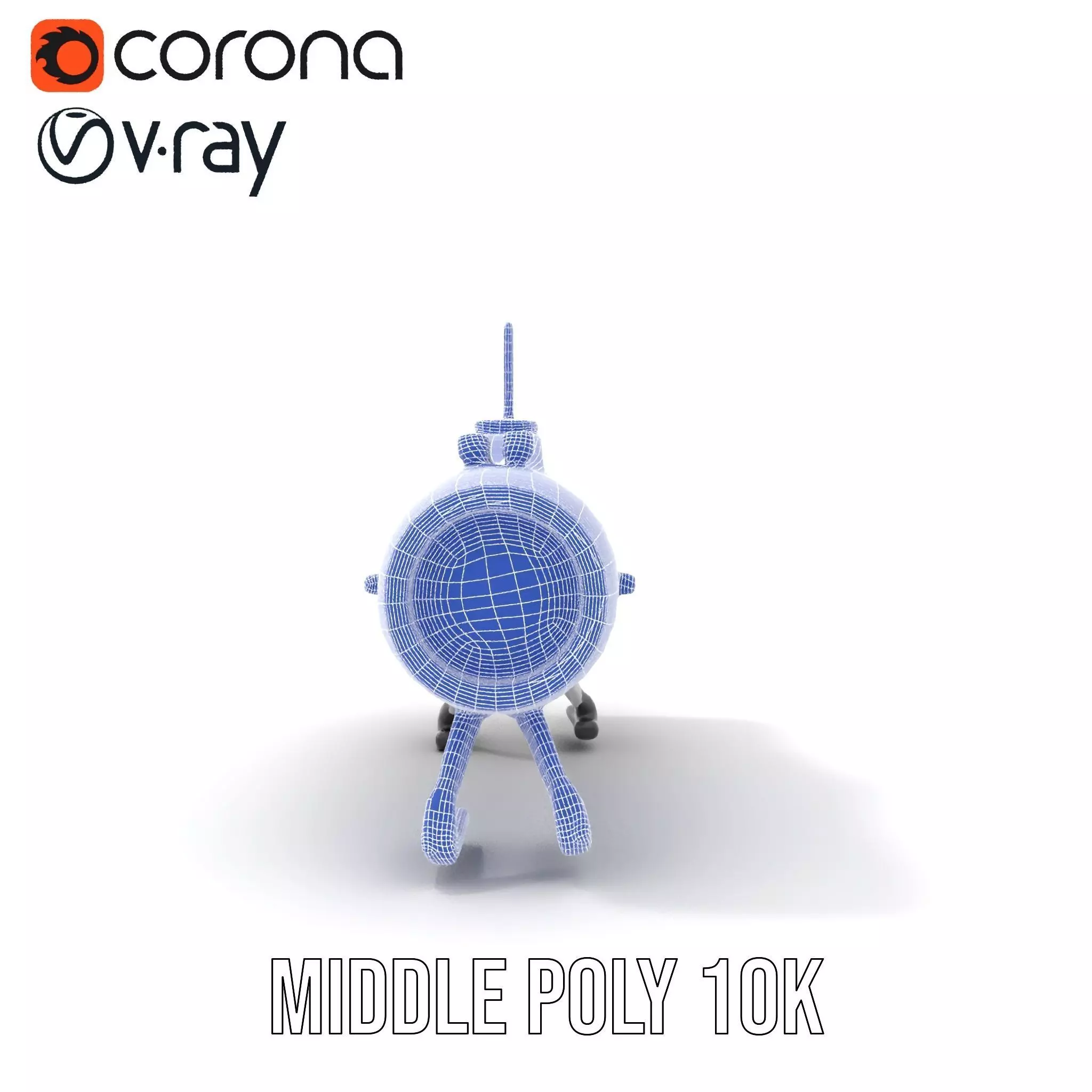 Sleek Silver Drone model pack Low-poly 3D model_27