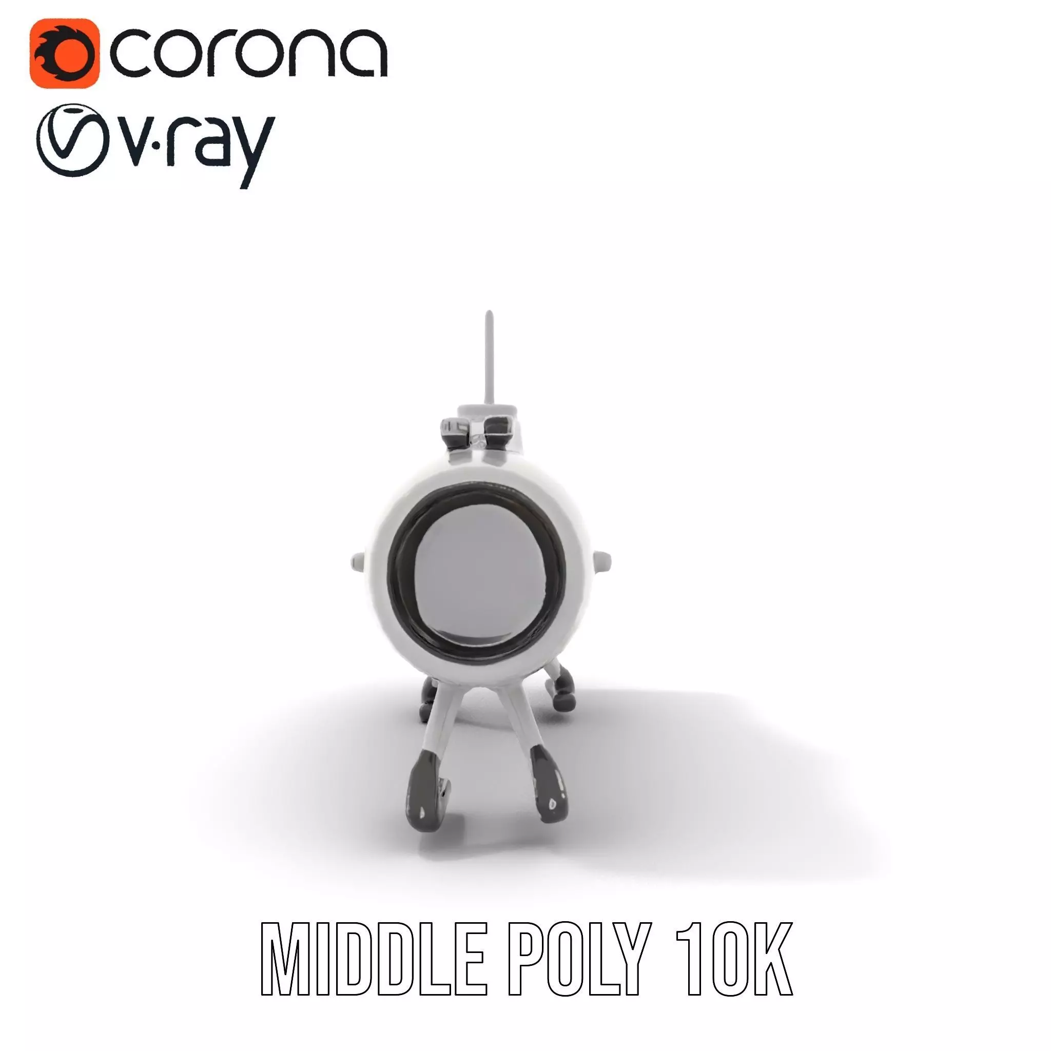 Sleek Silver Drone model pack Low-poly 3D model_6