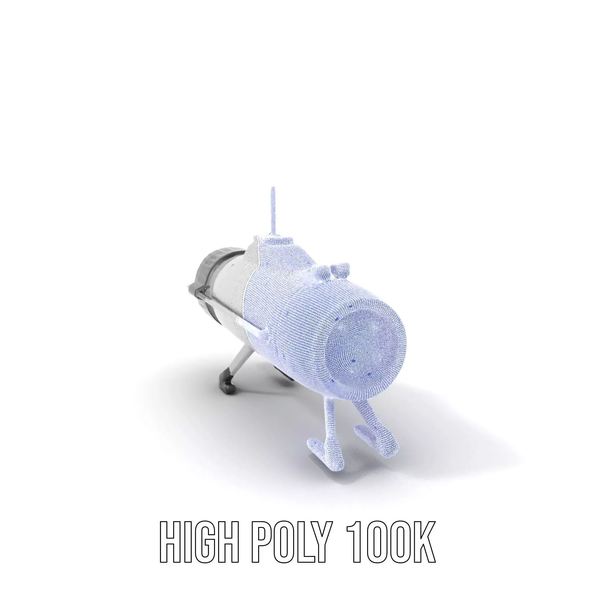 Sleek Silver Drone model pack Low-poly 3D model_4