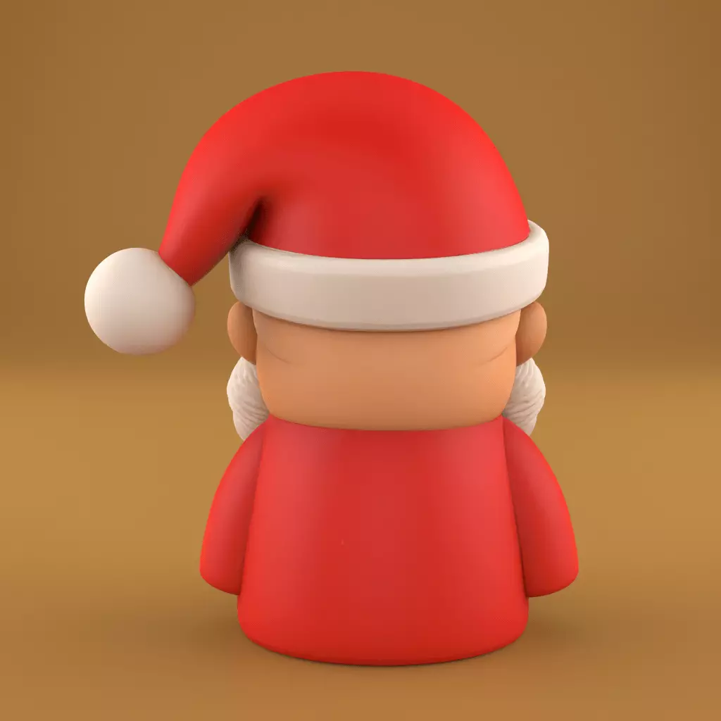 Cute Santa Claus 3D Print STL 3D print model_2