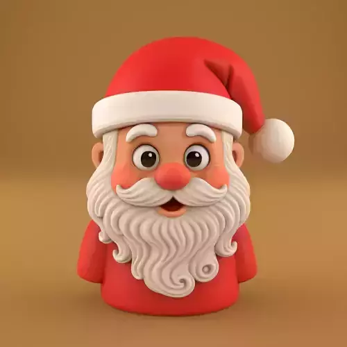 Cute Santa Claus 3D Print STL 3D print model Cute Santa Claus 3D Print STL 3D print model