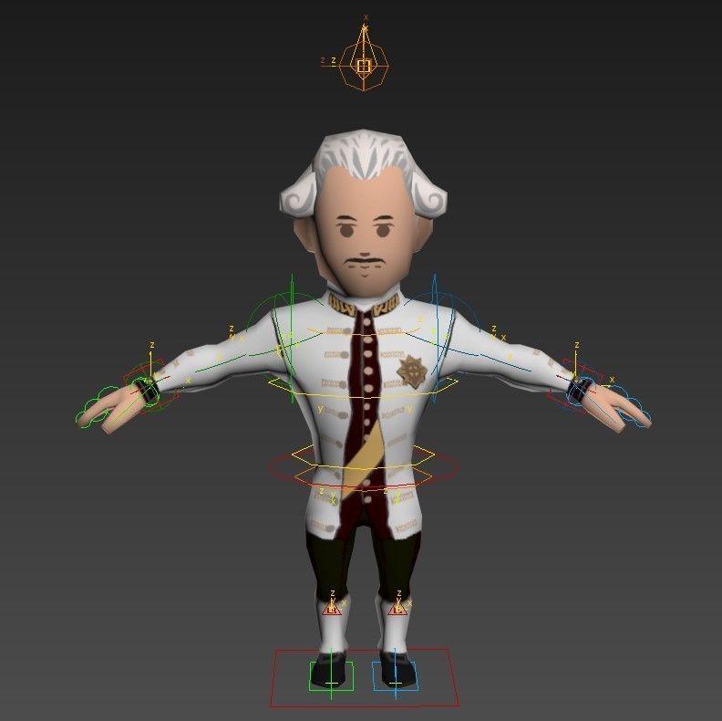 Medieval character baron 3 Low-poly 3D model_15