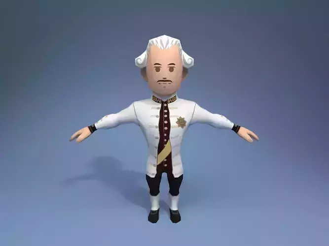 Medieval character baron 3 Low-poly 3D model