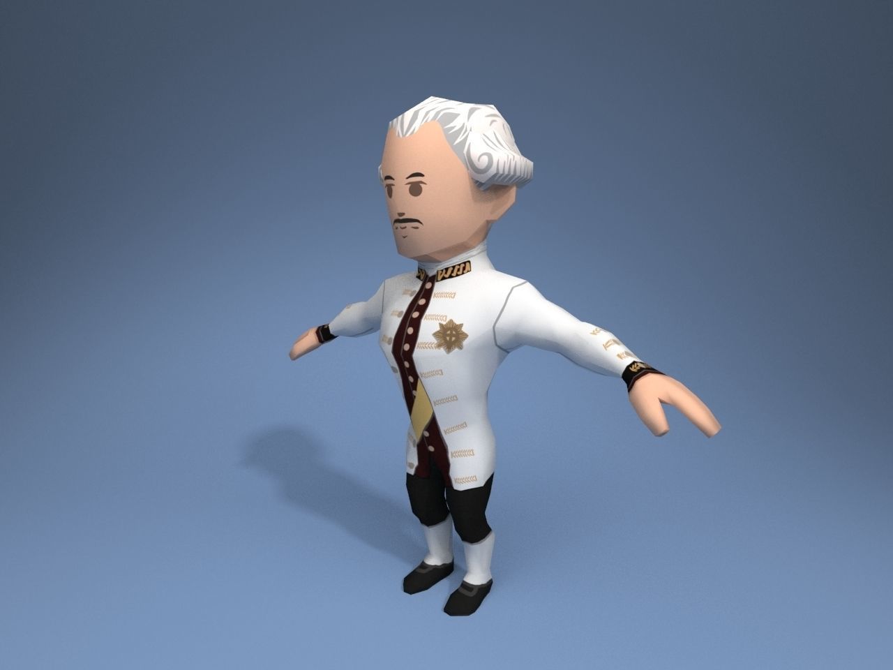 Medieval character baron 3 Low-poly 3D model_2