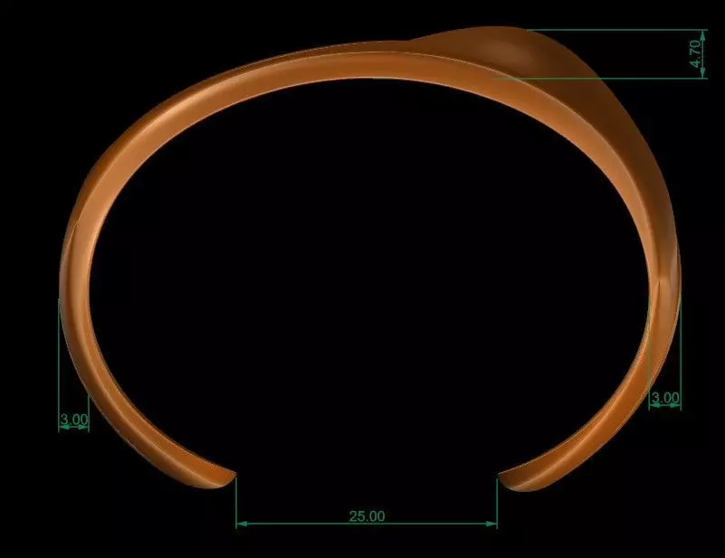 Bone Bracelet Size 20 3D print model_17