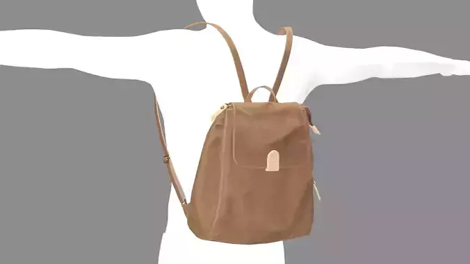 Backpack Camping Handle bag 10 Low-Poly 3D Model