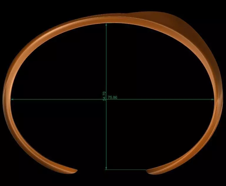 Bone Bracelet Size 21 3D print model_19