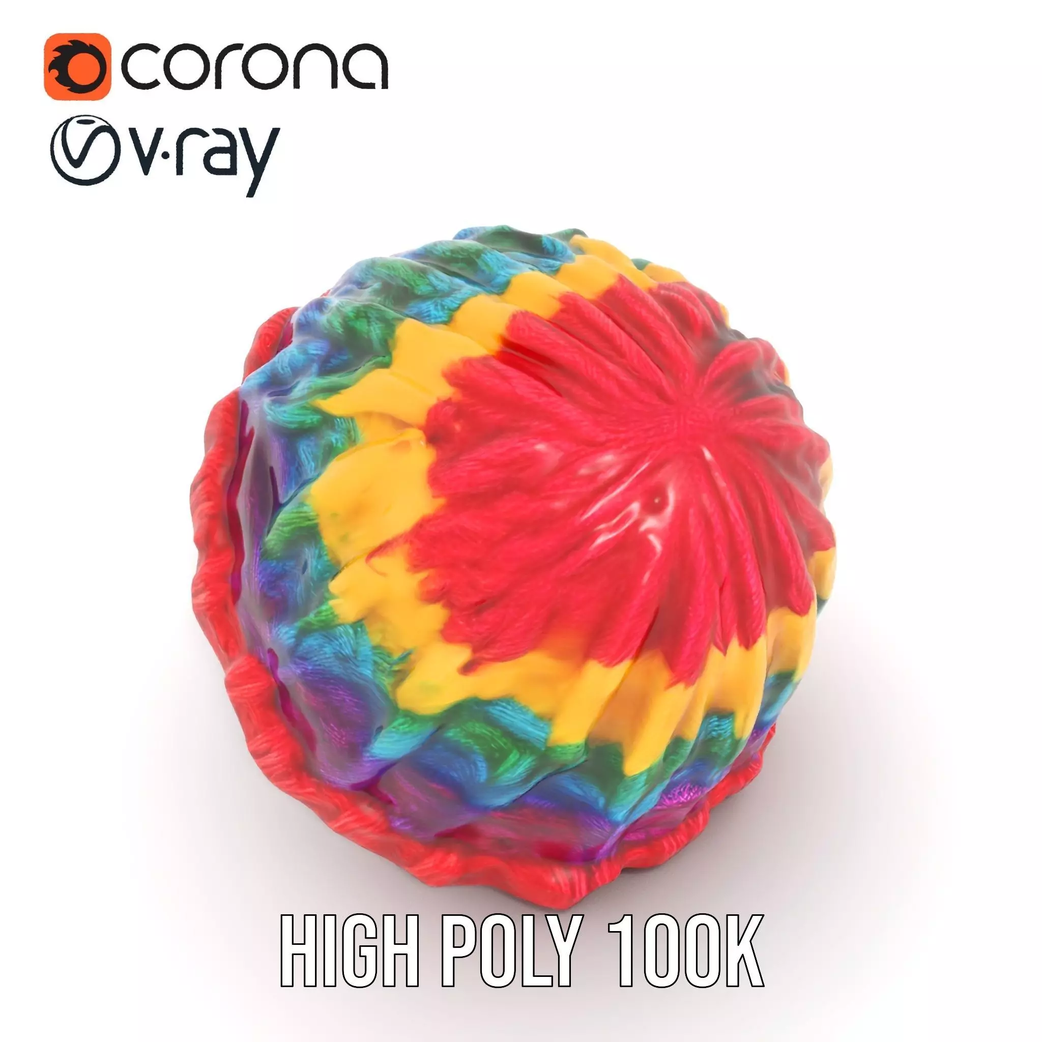 Rainbow Knit Beanie model pack Low-poly 3D model_28