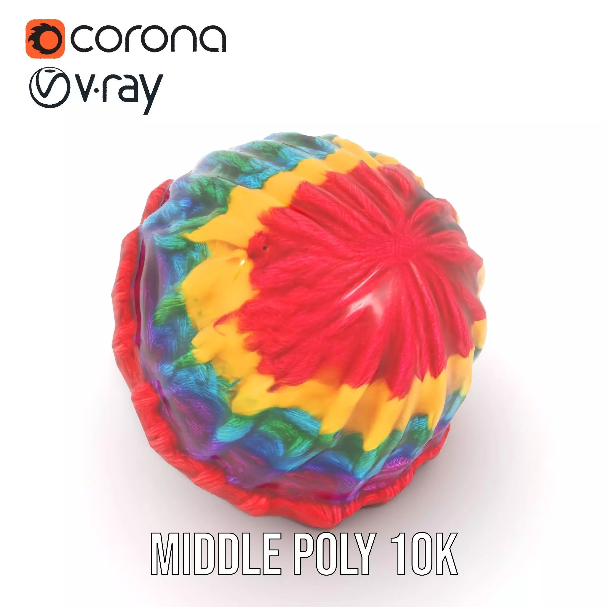 Rainbow Knit Beanie model pack Low-poly 3D model_11