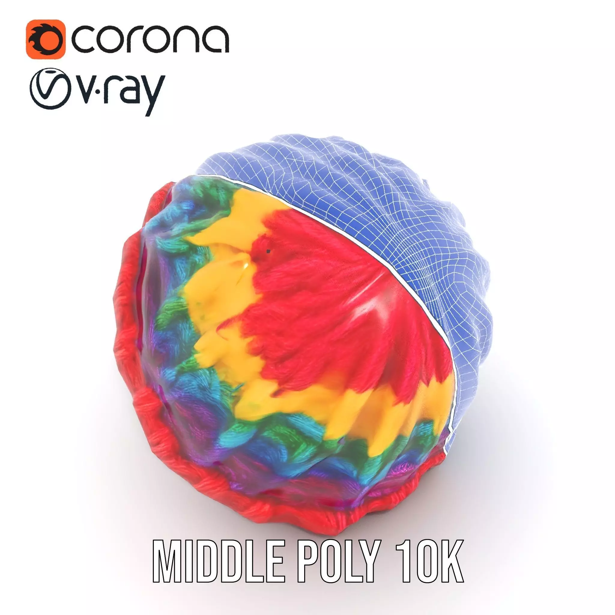 Rainbow Knit Beanie model pack Low-poly 3D model_23
